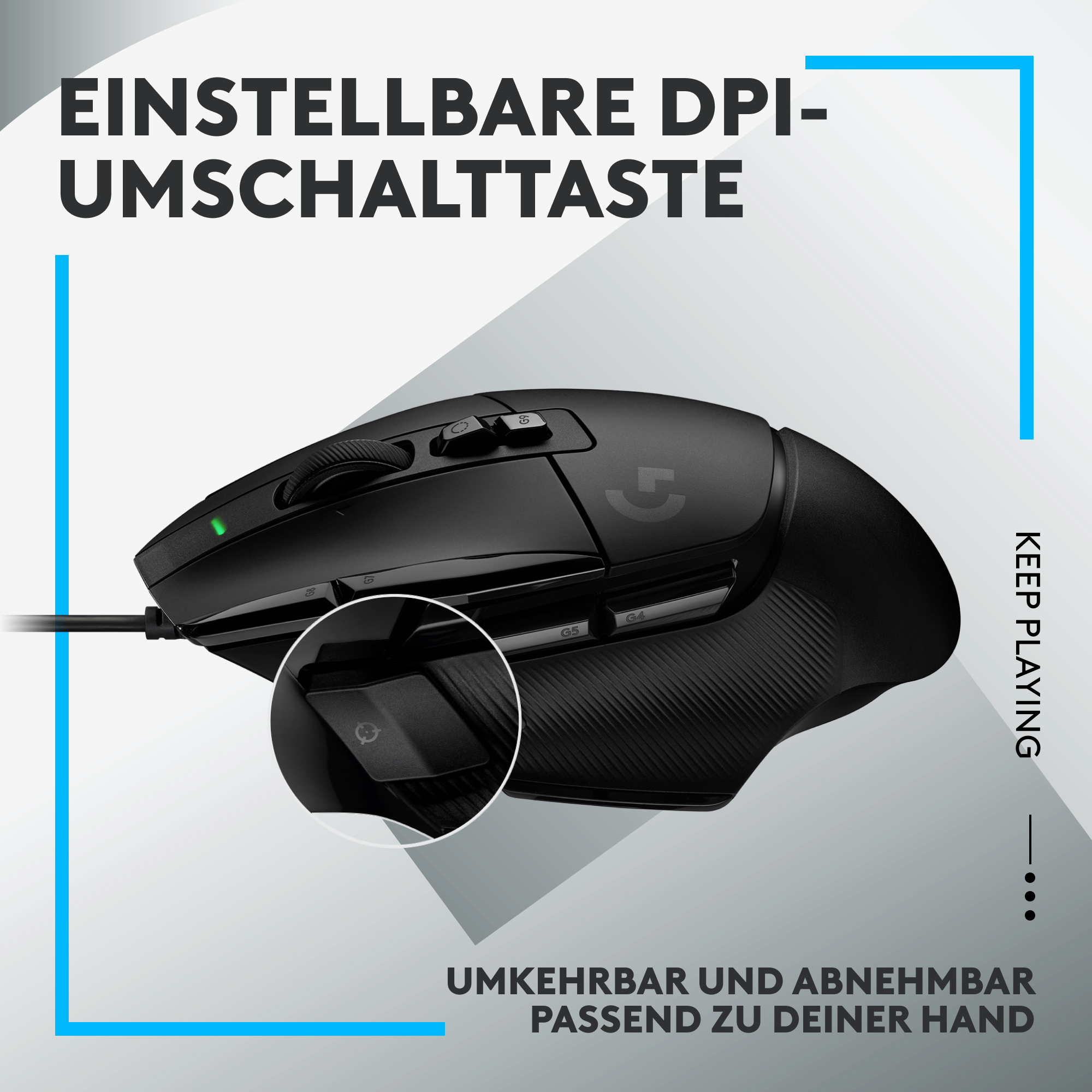 Logitech G G502 X - Maus - optisch - kabelgebunden