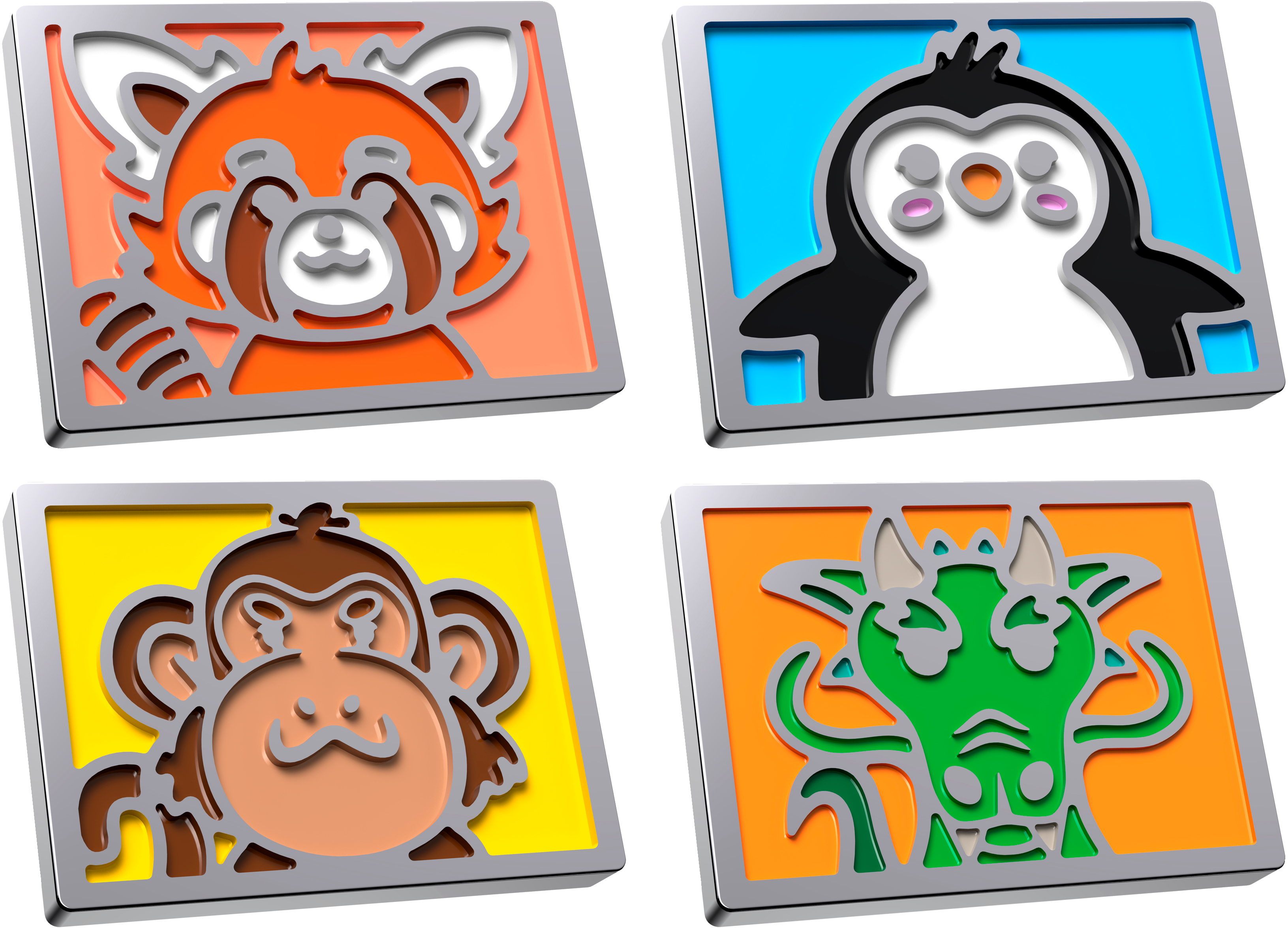 HP HyperX Badge Pack - Cute Magnetic Badges, Tastatur-Tasche, 20,1 mm, 1,2 mm, 14,9 mm, Mehrfarbig