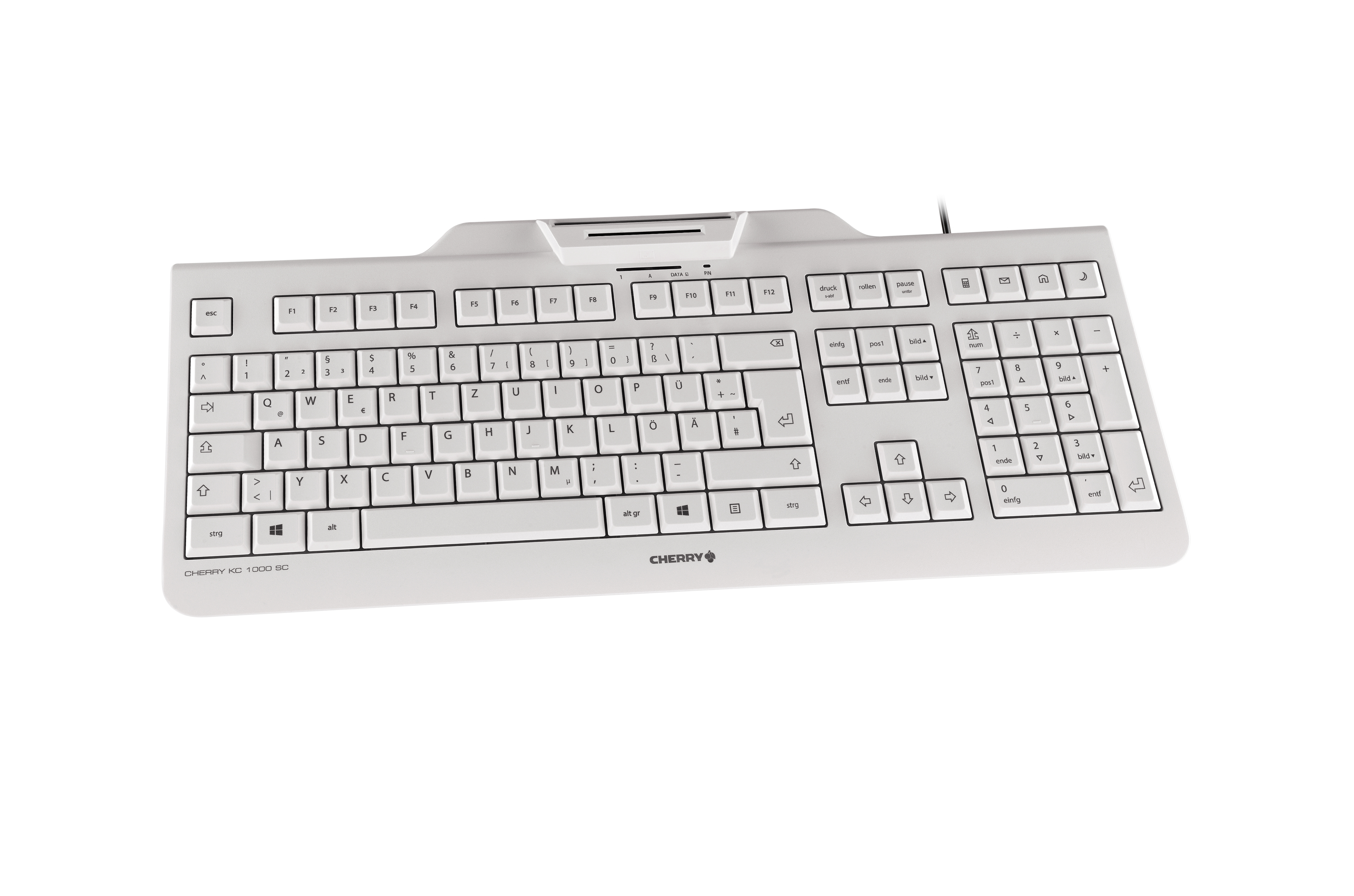 Cherry KC 1000 SC - Tastatur - Deutsch - Pale