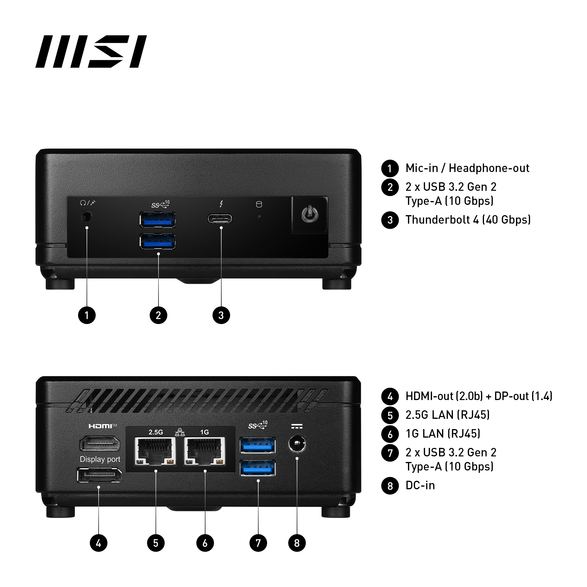 MSI Cubi 5 1M-629XAT, Core 5 120U, 16GB, 512GB, Wi-Fi 6E, ohne Windows