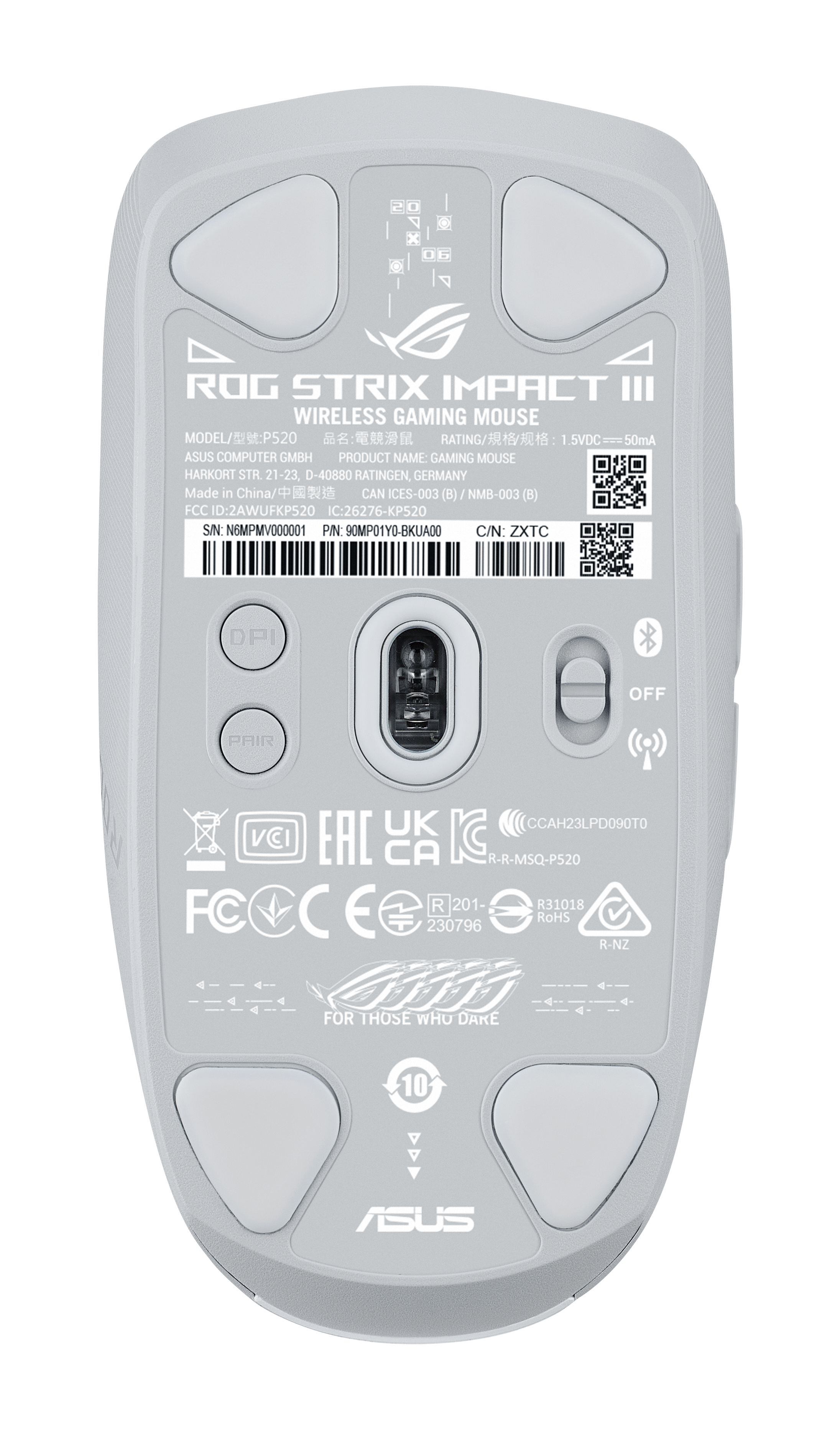 ASUS ROG Strix Impact III Wireless - Maus - rechts-