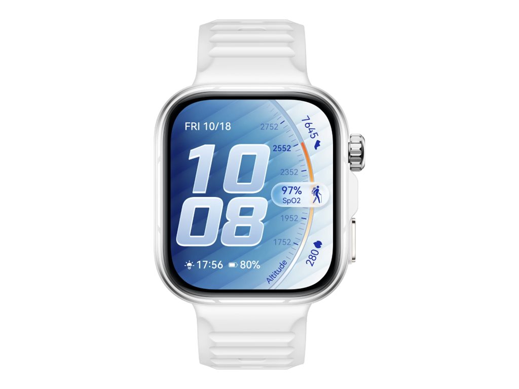 Huawei Watch Fit 5 Pro - Aluminiumlegierung - intelligente Uhr mit Riemen - Flouroelastomer - weiß -