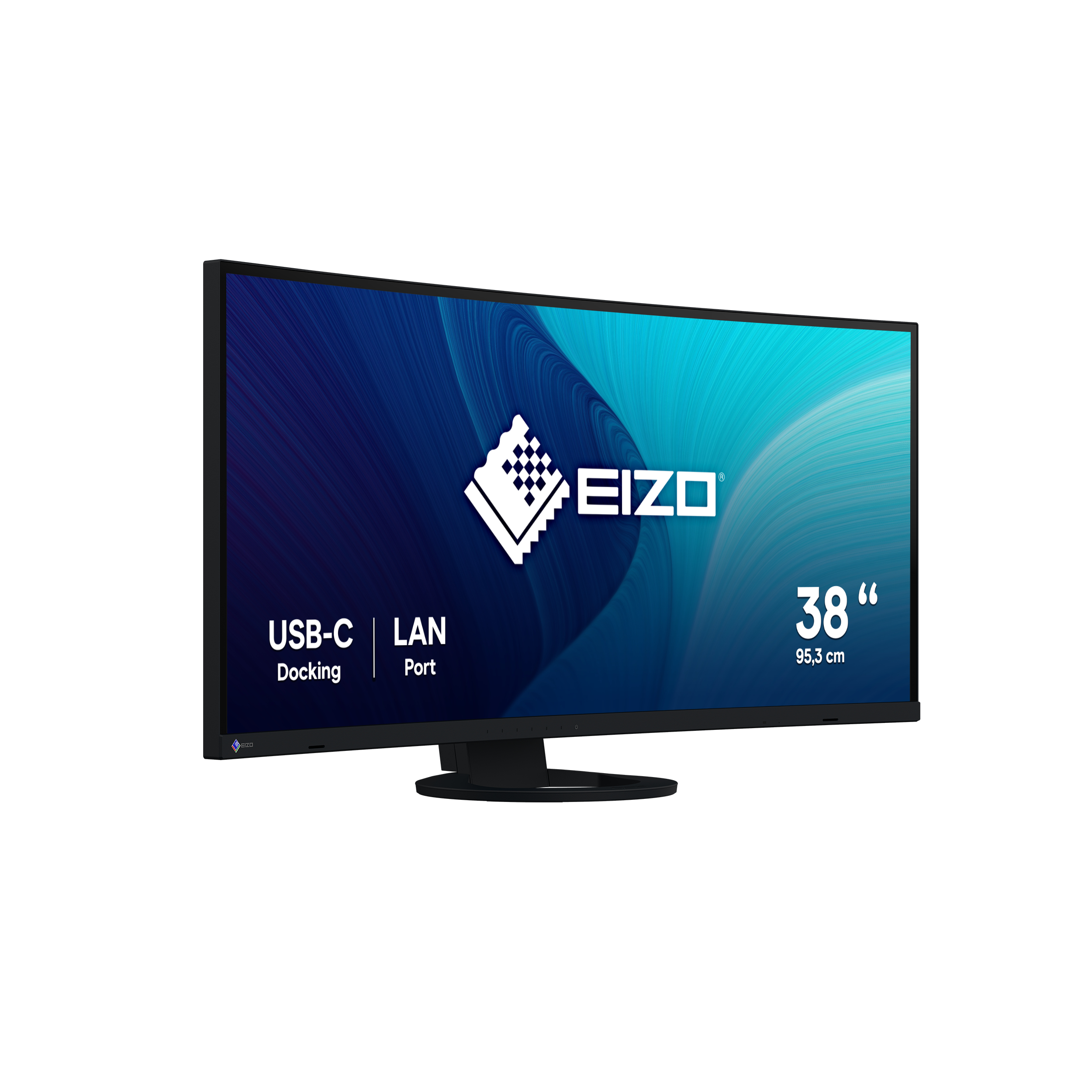EIZO FlexScan EV3895-BK Curved-Monitor 95.3cm (37.5") UWQXGA, IPS, 5ms, HDMI, DP, USB, RJ45