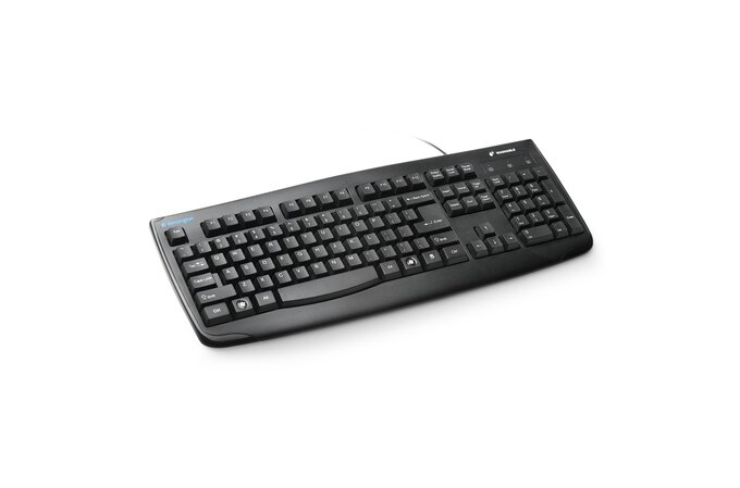 Kensington K64407PN, Volle Größe (100%), Kabelgebunden, USB, QWERTY, Schwarz