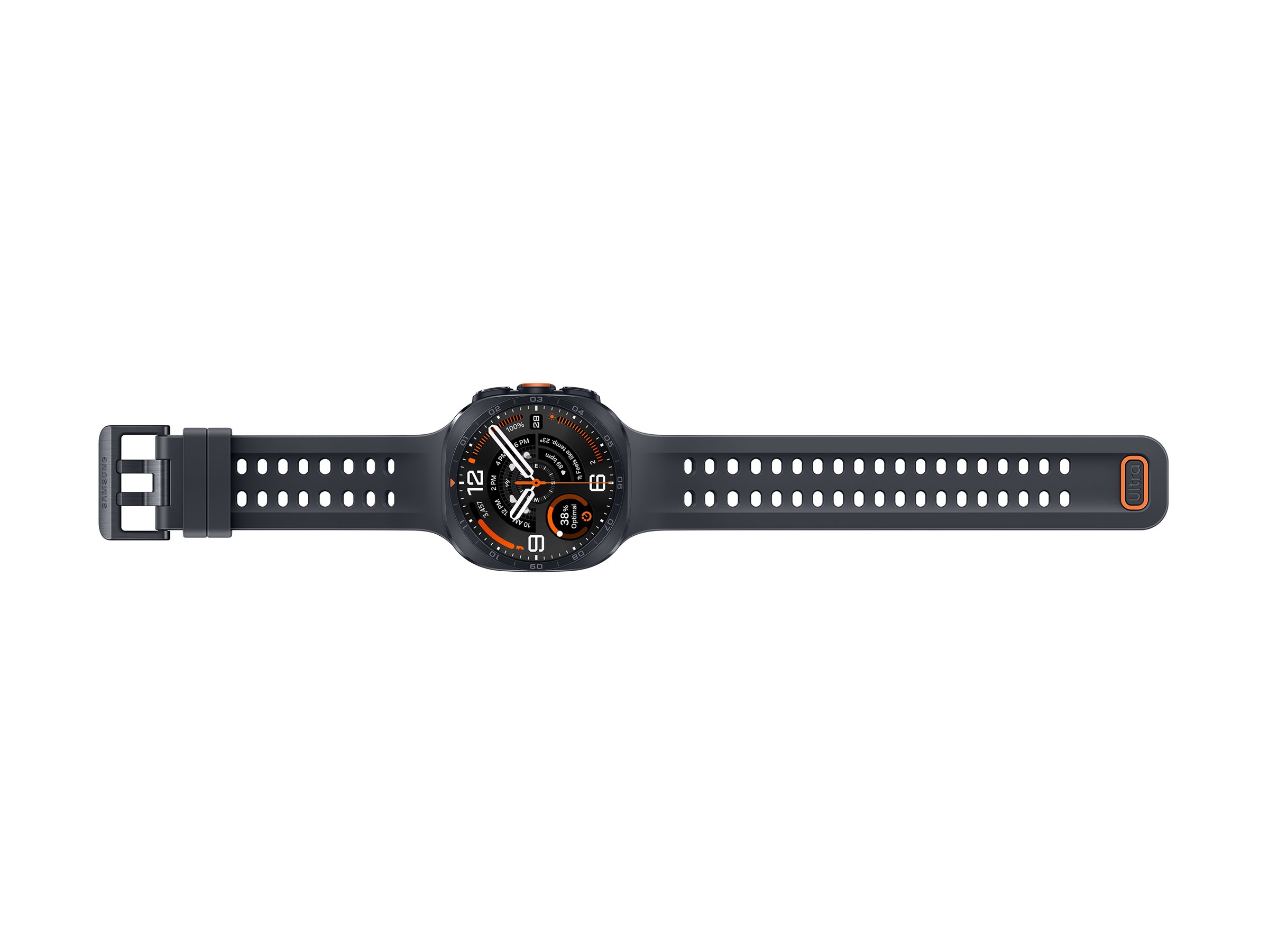Samsung Galaxy Watch Ultra2 - 47 mm - titanfarben grau - intelligente Uhr mit Marineband - schwarz -