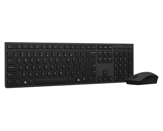 Lenovo 4X31K03967, Kabellos, RF Wireless + Bluetooth, Scherenschalter, QWERTY, Grau, Maus enthalten