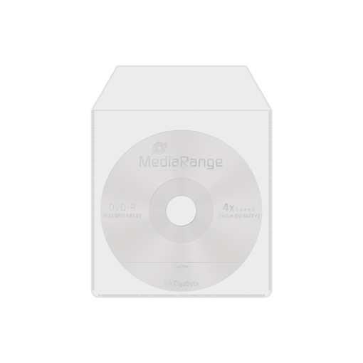 MEDIARANGE Zubehör CD-/DVD-Rohlinge, Schutzhülle, 1 Disks, Transparent, Kunststoff, 120 mm, RoHS