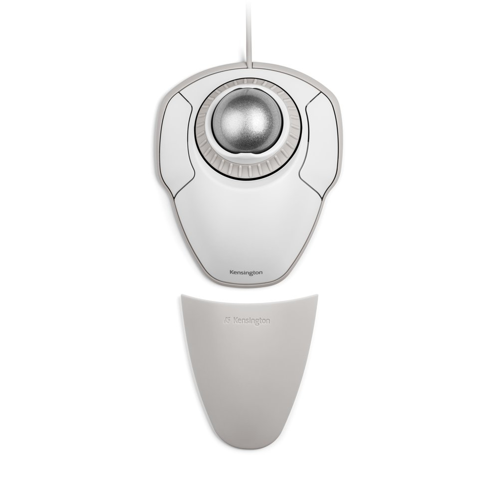 Kensington Orbit® Trackball mit Scroll Ring ? weiß, Beidhändig, Trackball, USB Typ-A, Weiß