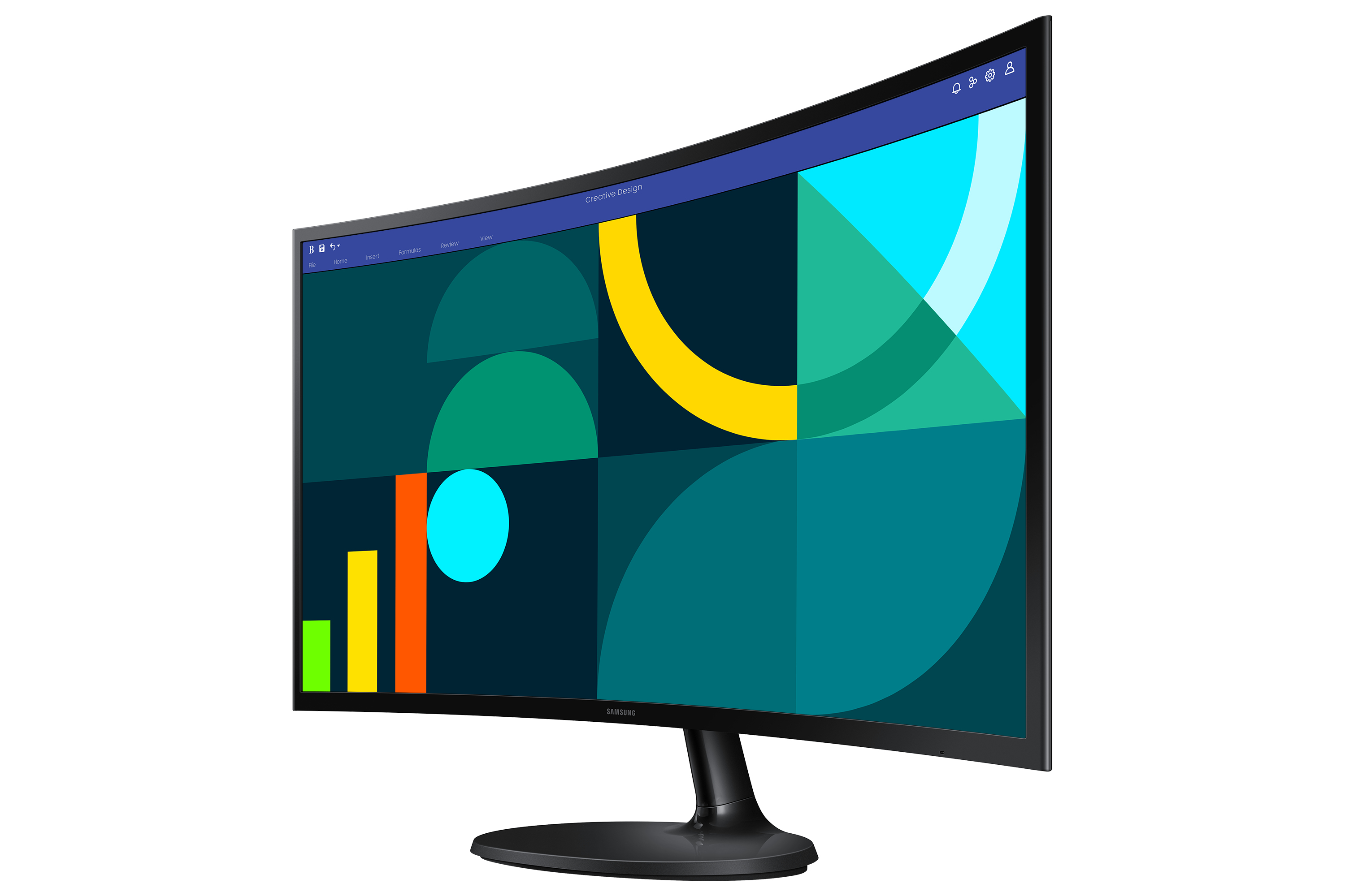 Samsung S27D364GAU Curved-Monitor 68.6cm (27") Full HD, VA, 4ms, HDMI, VGA, USB-A