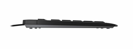 Cherry STREAM KEYBOARD, Volle Größe (100%), Kabelgebunden, USB, Scherenschalter, QWERTZ, Schwarz