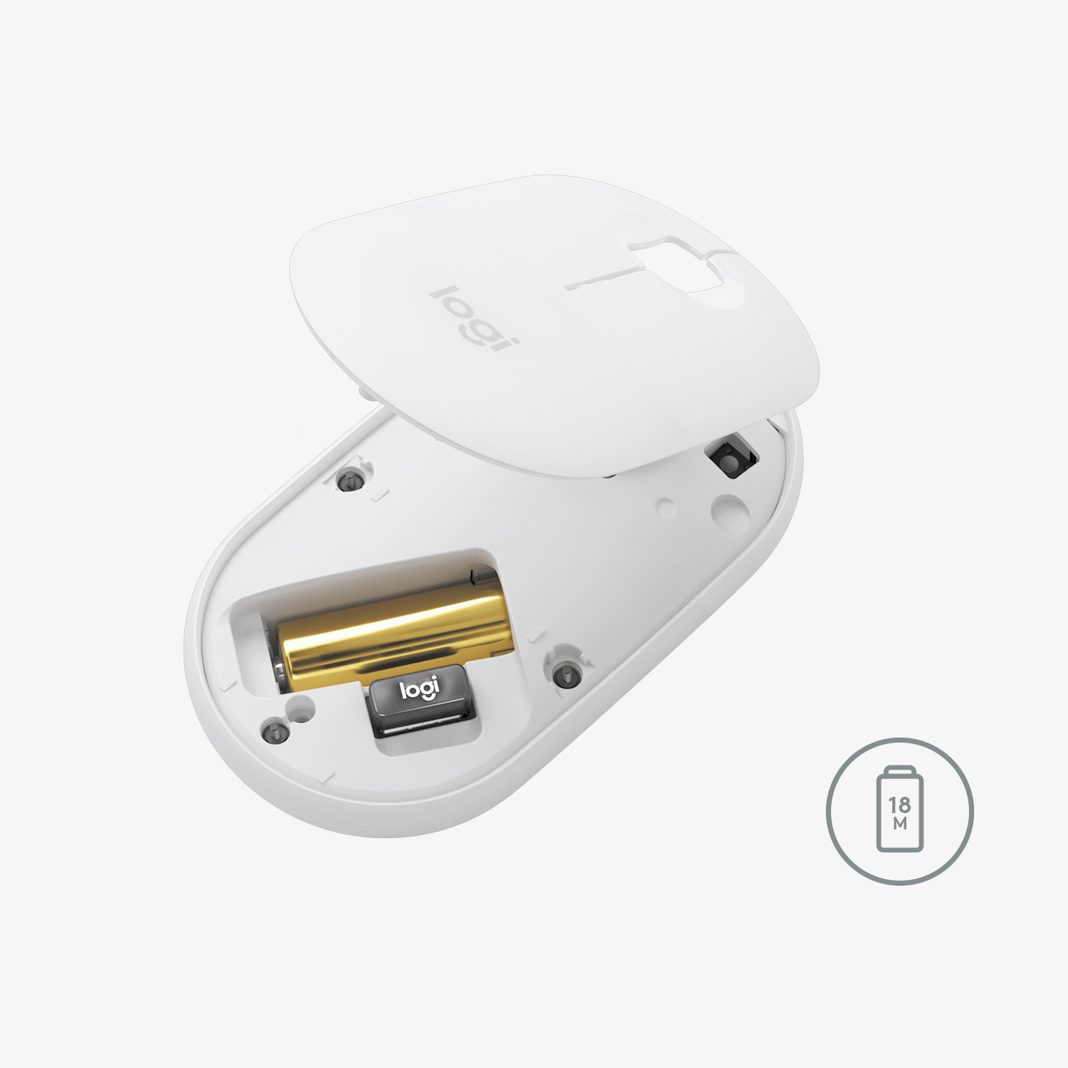 Logitech Pebble M350 - Maus - optisch - 3 Tasten - kabellos - 2.4 GHz, Bluetooth - kabelloser Empfän