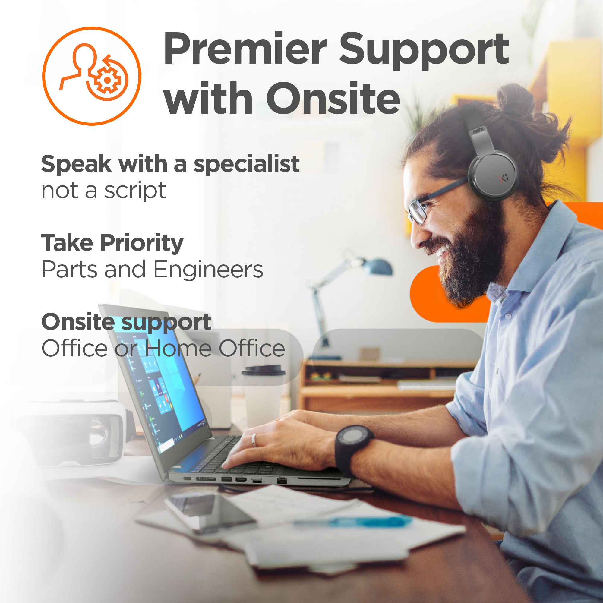 Lenovo Onsite + Premier Support - Serviceerweiterung - Arbeitszeit und Ersatzteile (für Notebooks)