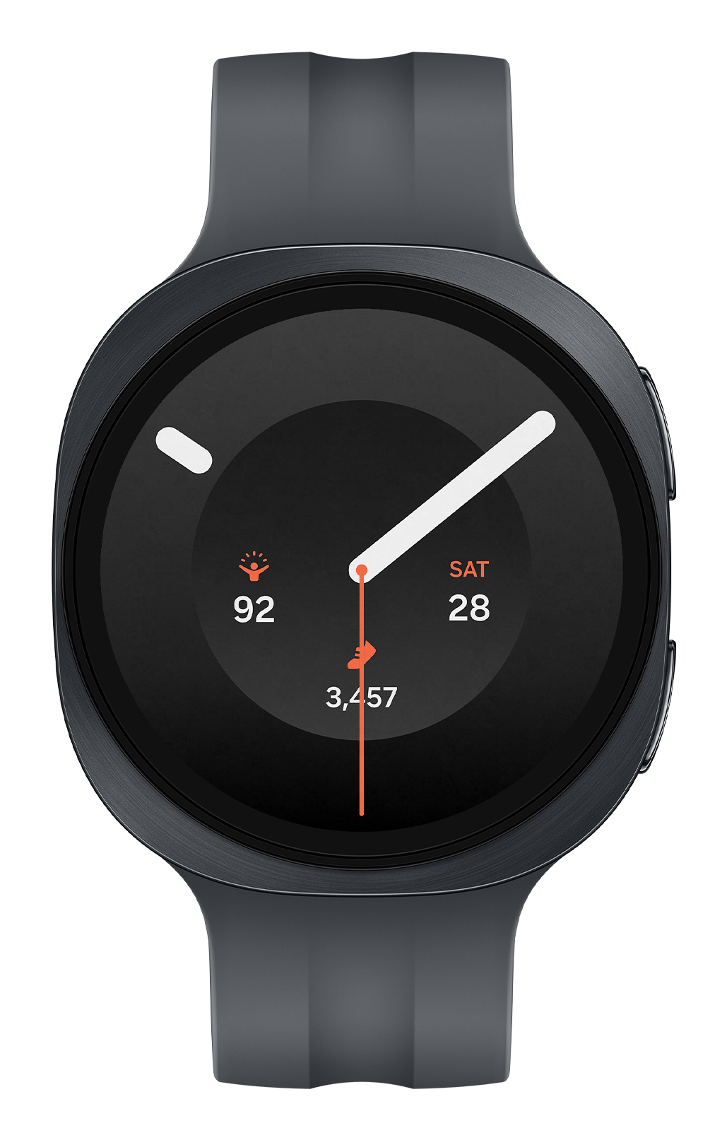 Samsung Galaxy Watch9 - 40 mm - Carbon-Schwarz - intelligente Uhr mit Sportband - schwarz - Bandgröß