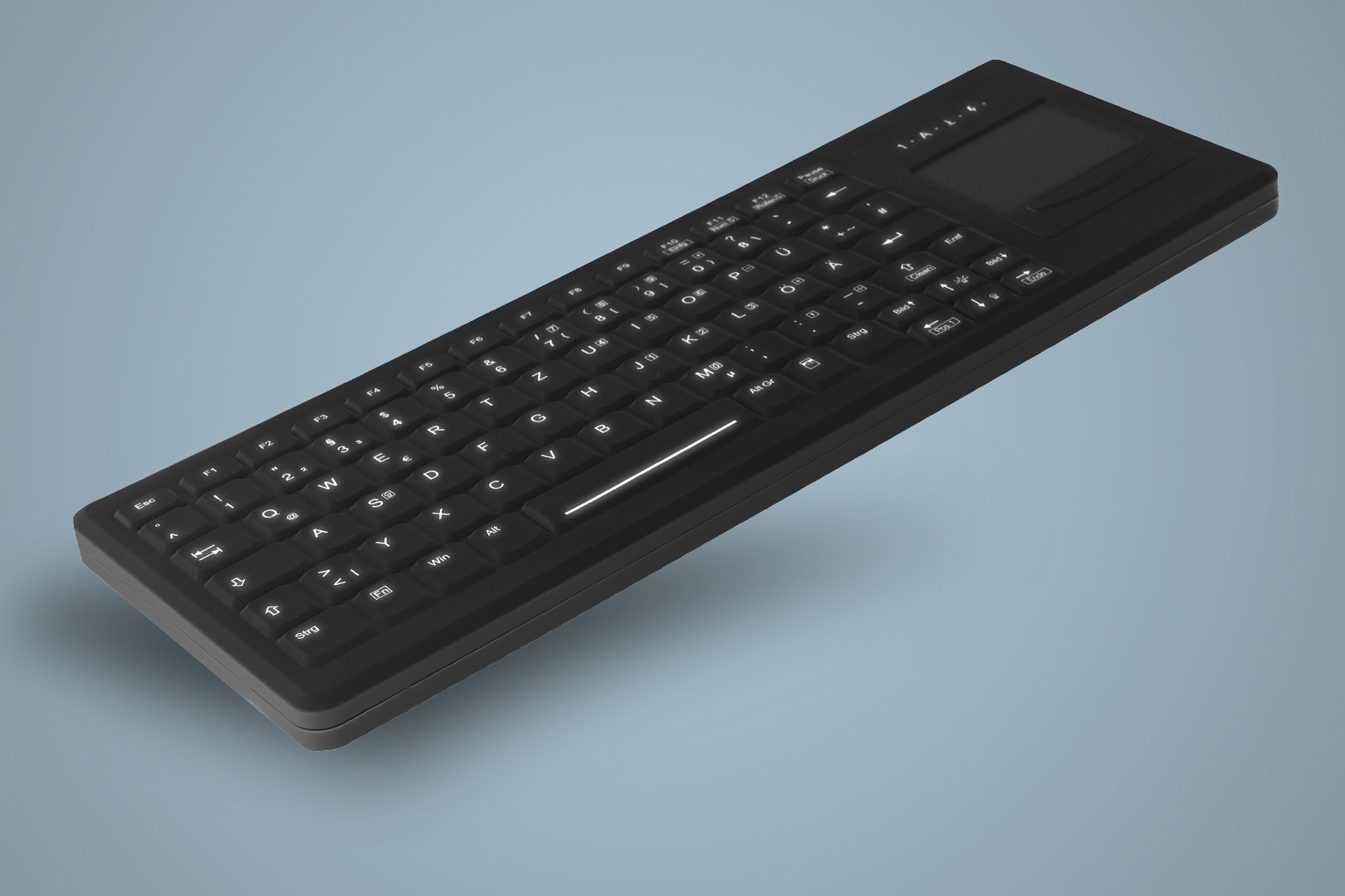 Cherry AKTIVE KEY Hygiene Backlit Compact Touchpad Keyboard - Tastatur