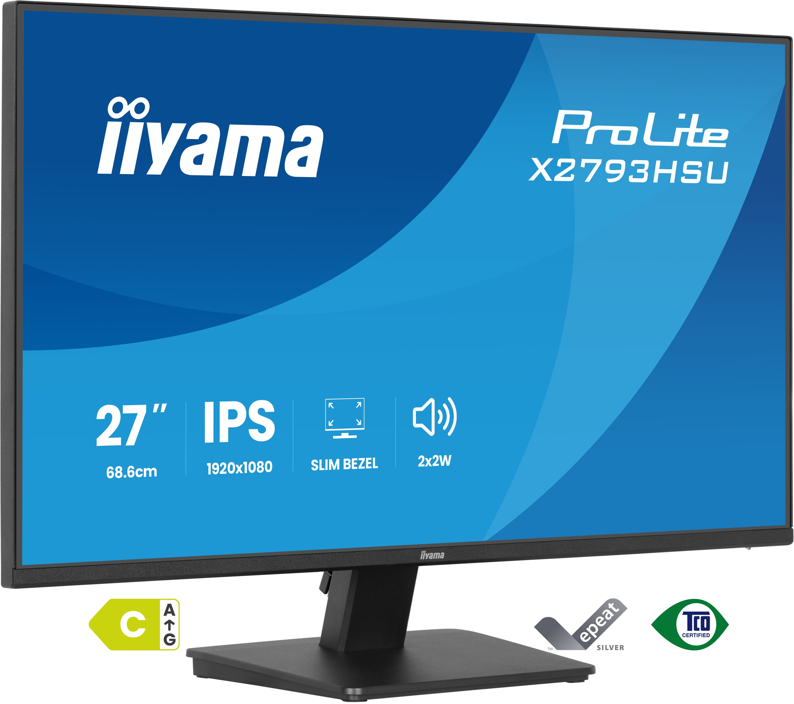 iiyama ProLite X2793HSU-B1 Monitor 68.6cm (27") Full HD, IPS, 1ms, HDMI, Displayport, USB