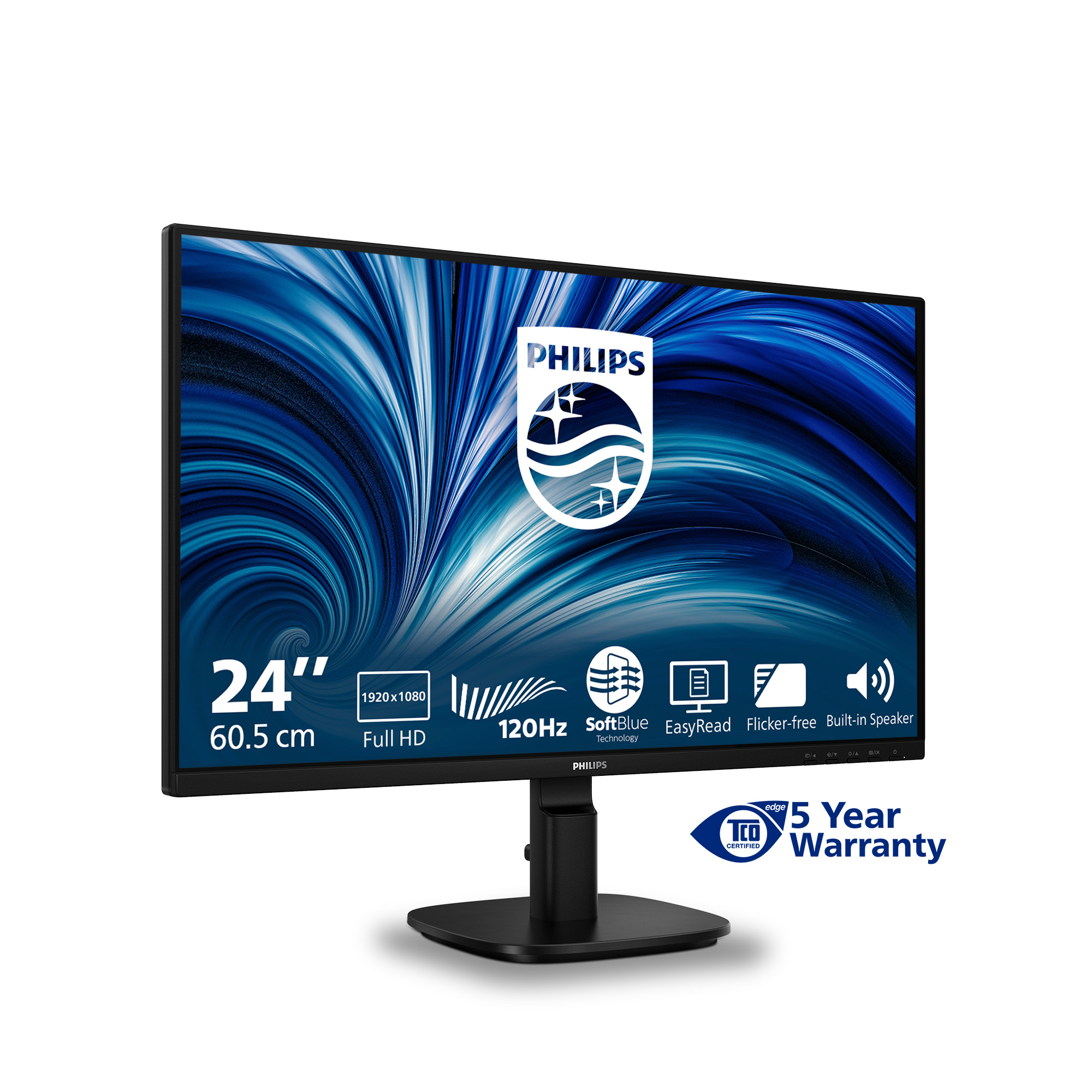 Philips 2000 Series 24B2N2200 Monitor 60.5cm (23.8") Full HD, IPS, 4ms, HDMI, Displayport, VGA