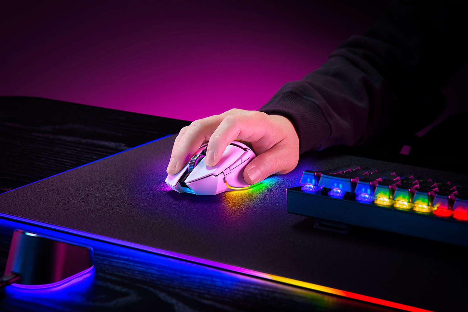Razer Basilisk V3 pro - Maus - ergonomisch - Für Rechtshänder - optisch - 11 Tasten - kabelgebunden,