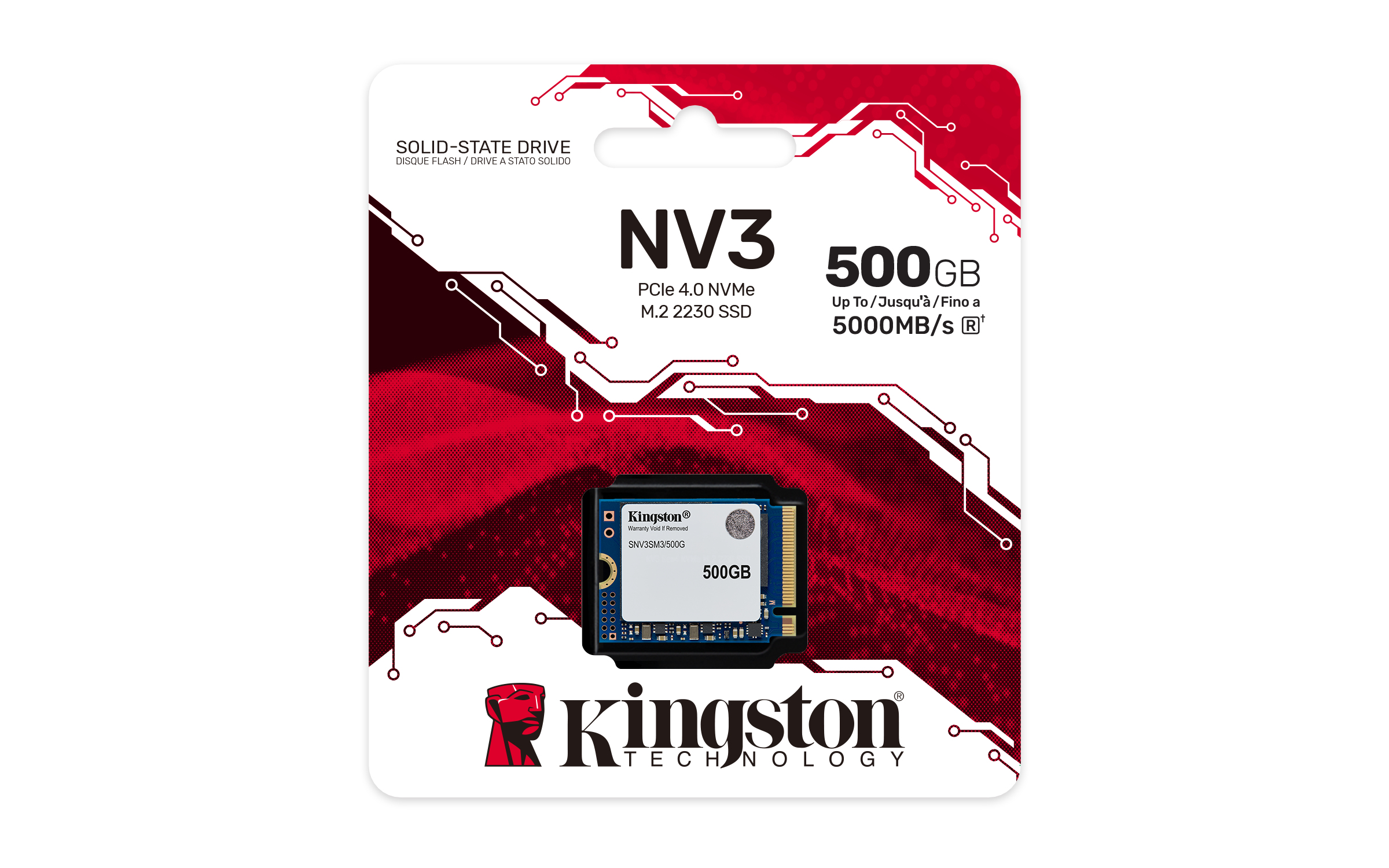 Kingston NV3 - SSD - 500 GB - intern - M.2 2230 - PCIe 4.0 x4 (NVMe)