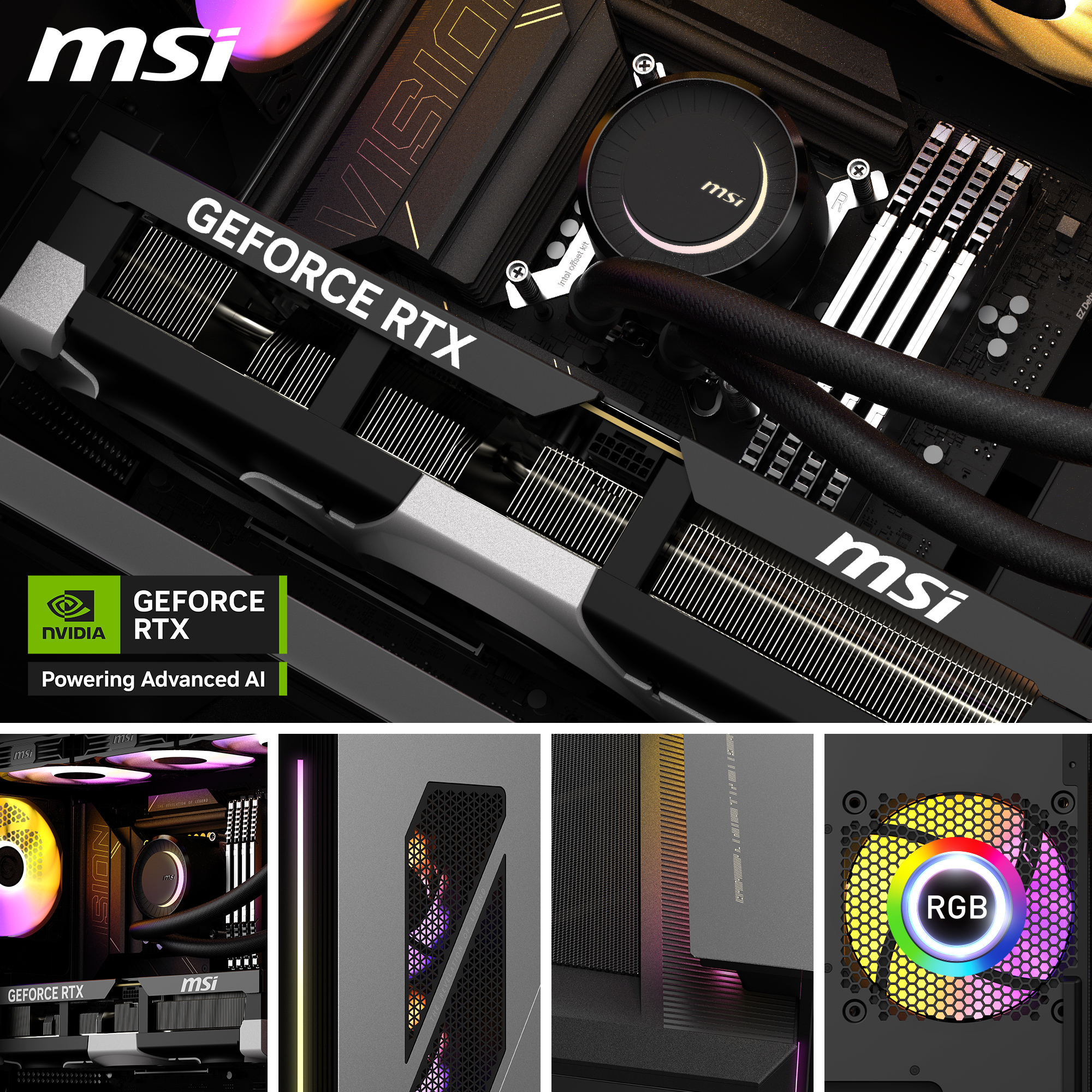 MSI MEG Vision X AI 2nd 2NVZ9-285AT, Core Ultra 9 285K, 64GB, 1TB, RTX 5080, Win11