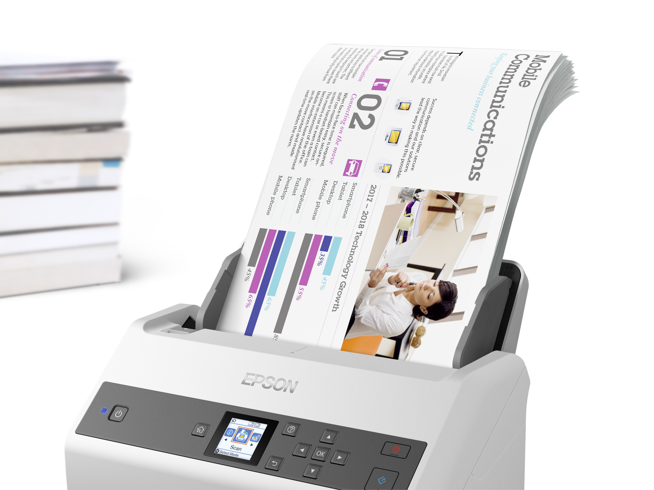 Epson WorkForce DS-870 Kofax VRS - Dokumentenscanner - Kontaktbildsensor (CIS)