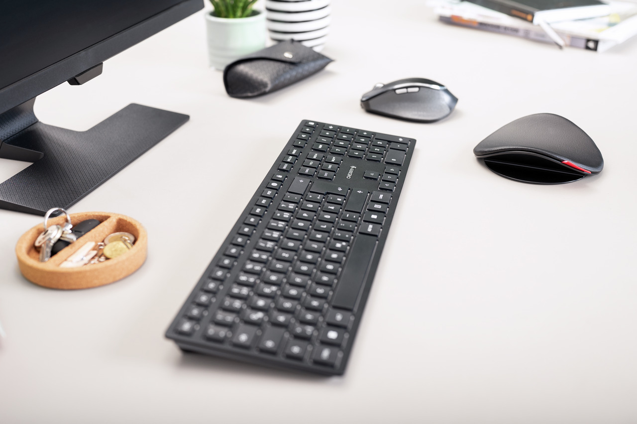 Cherry KW 9100 SLIM - Tastatur - kabellos - 2.4