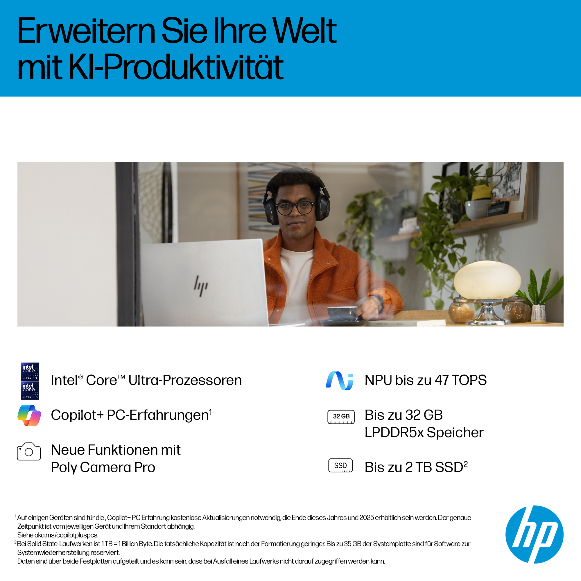 HP OmniBook 7 Next Gen AI Laptop 17-dc0075ng - Intel Core Ultra 7 258V / 2.2 GHz - Win 11 Home - Int