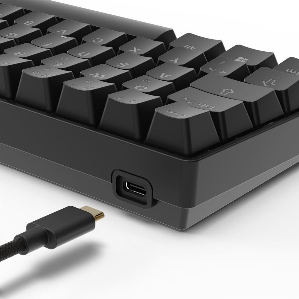 Sharkoon 100065629, 60%, Kabelgebunden, USB, QWERTZ, RGB-LED, Schwarz