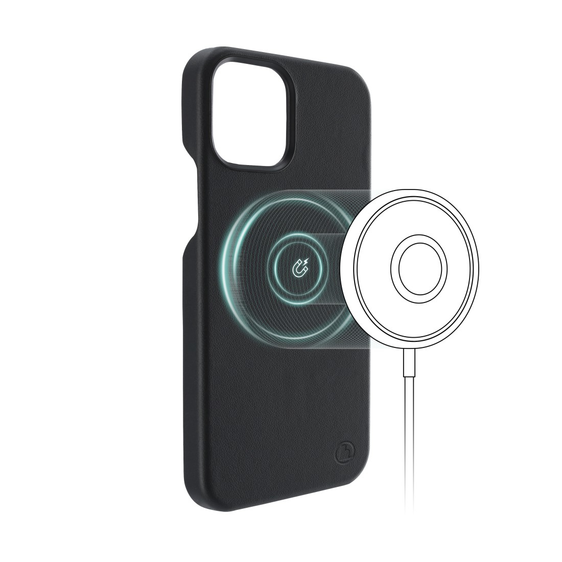 Hama MagCase Finest Sense, Cover, Apple, iPhone 12/12 Pro, 15,5 cm (6.1"), Schwarz