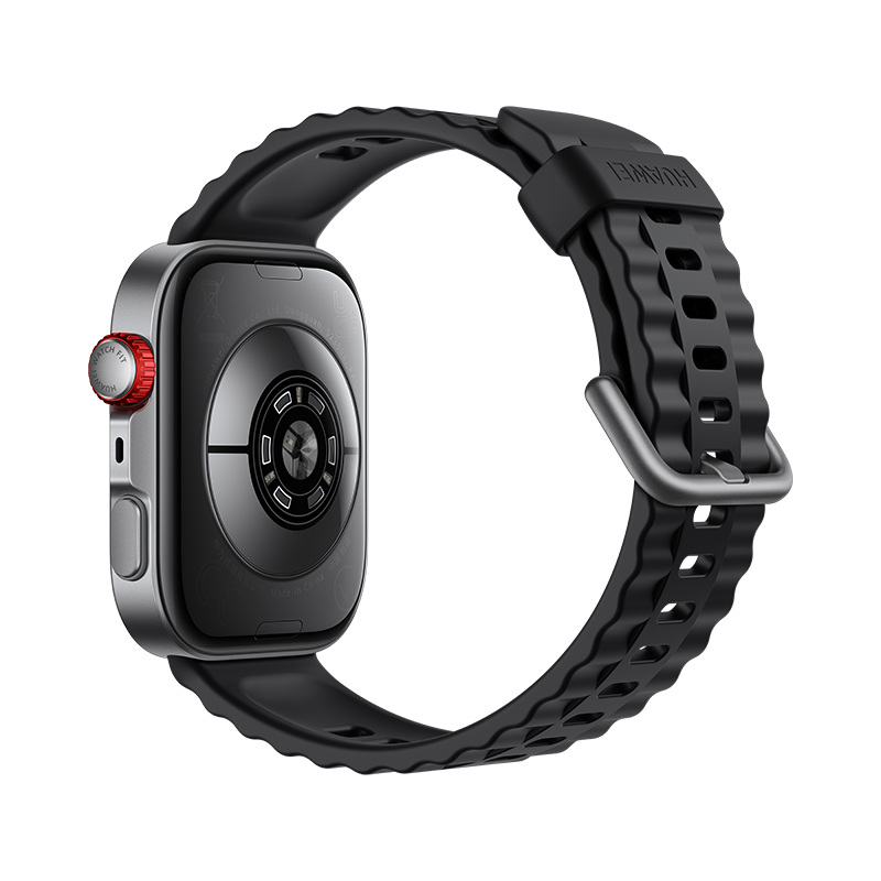 Huawei Watch Fit 4 Pro - Aluminiumlegierung - intelligente Uhr mit Riemen - Flouroelastomer - schwar