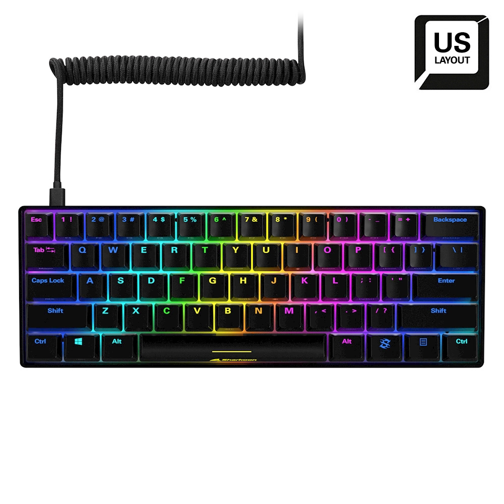 Sharkoon SKILLER SGK50 S4, Kabelgebunden, USB, Mechanischer Switch, QWERTY, LED, Schwarz