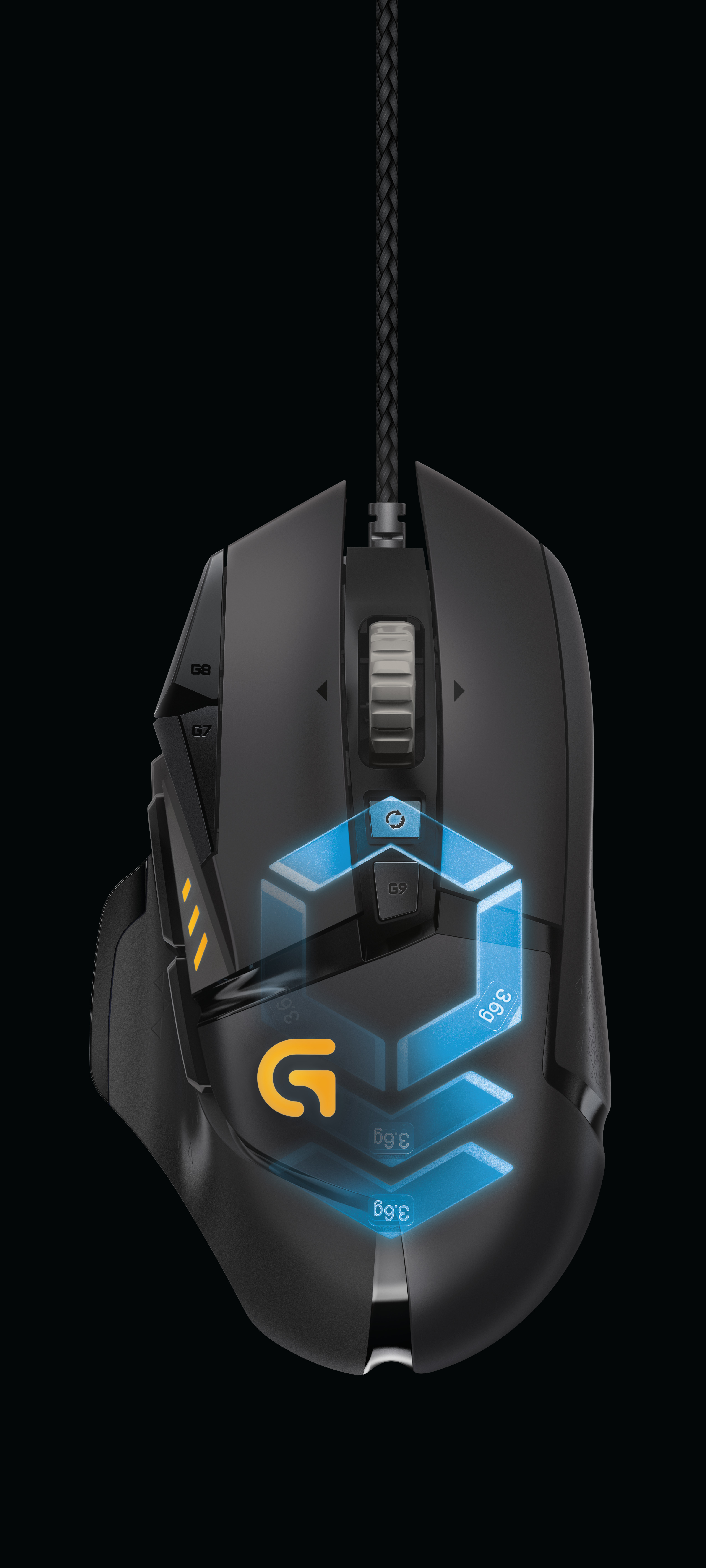Logitech G G502 Proteus Spectrum RGB Tunable Gaming Mouse, rechts, Optisch, USB Typ-A, 12000 DPI, 1