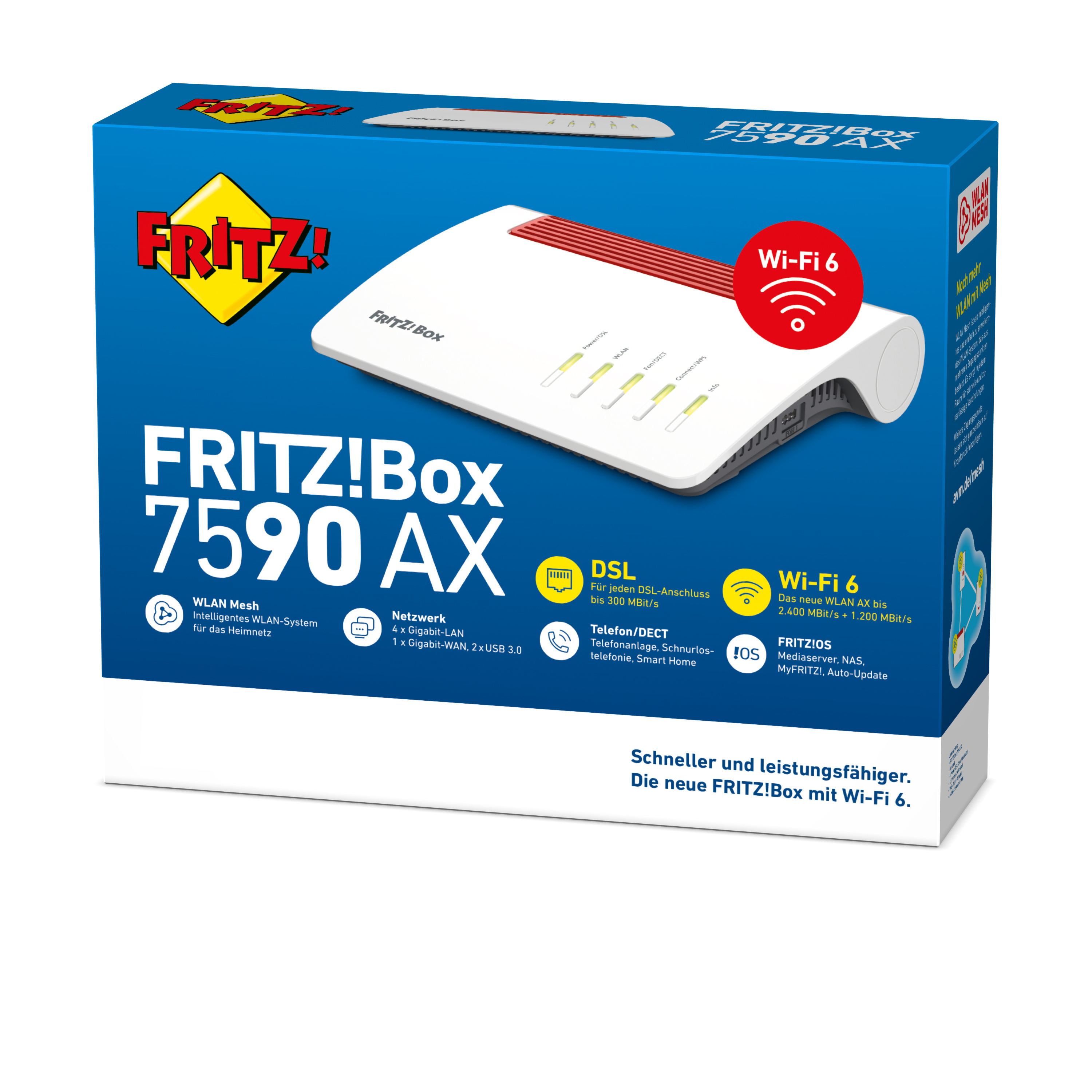 AVM FRITZ!Box 7590 AX Exclusive Edition, ohne ISDN, inkl. USB-Stick