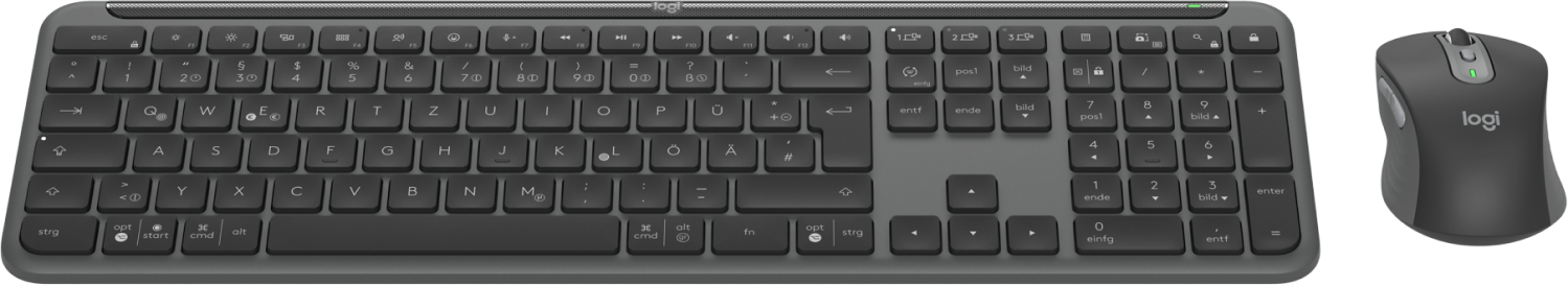 Logitech MK950 Signature Slim Combo for Business Graphite, Logi Bolt, USB/Bluetooth, DE