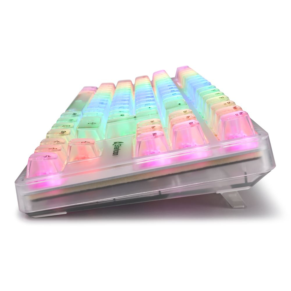 Sharkoon Crystal Shark - Tastatur - Doppelmodus - 85% - compact TKL - Hintergrundbeleuchtung - kabel