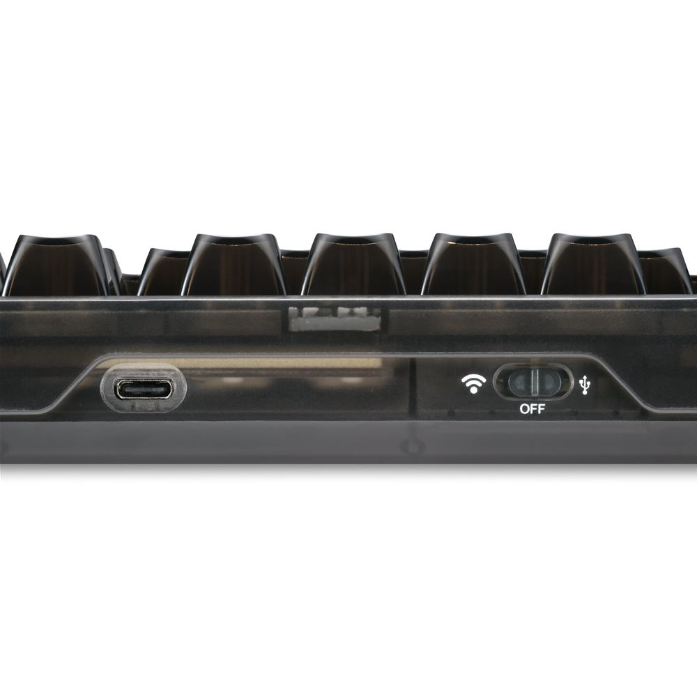 Sharkoon SGK70W, Tenkeyless (80 - 87 %), Verkabelt & Kabellos, USB, QWERTZ, RGB-LED, Schwarz