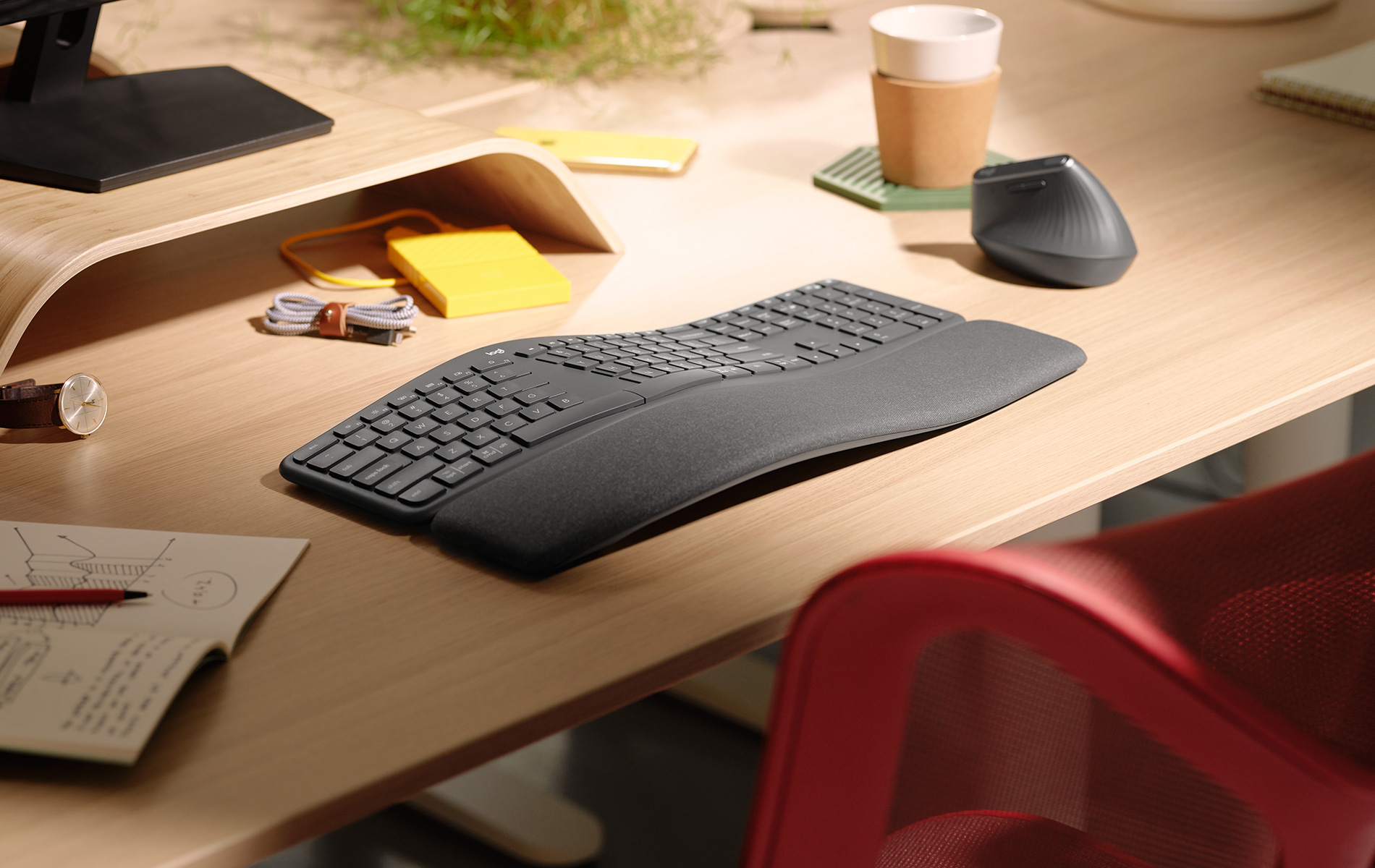 Logitech ERGO K860 - Tastatur - kabellos - 2.4