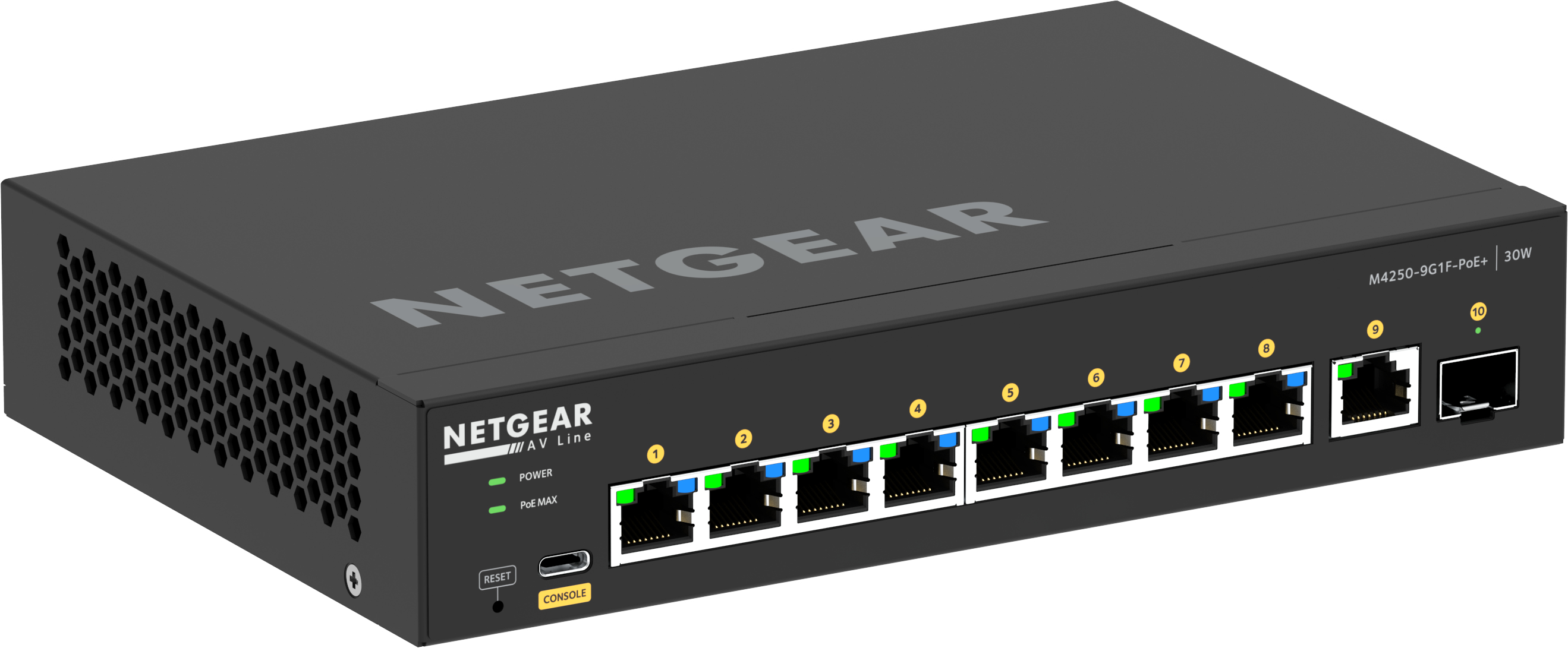 Netgear GSM4210PD-100EUS, Managed, L2/L3, Gigabit Ethernet (10/100/1000), Vollduplex, Power over Eth