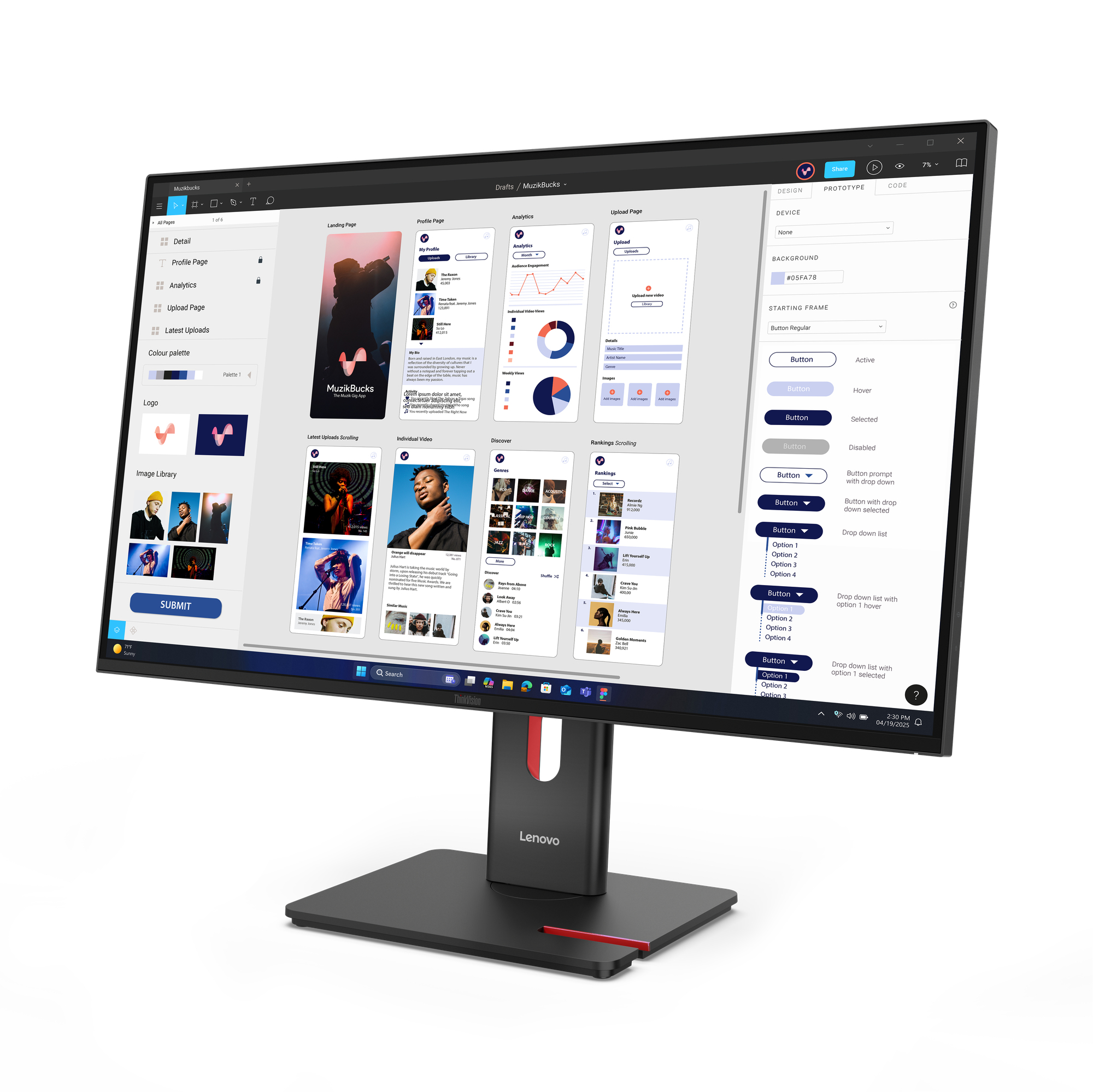 Lenovo ThinkVision T32UD-40 - LED-Monitor - 81.3 cm (32")
