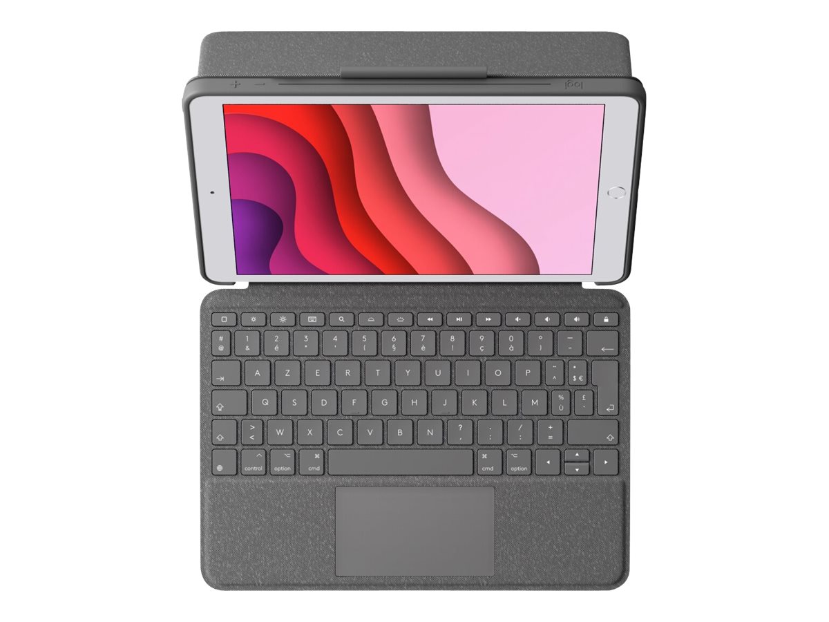 Logitech Combo Touch - Tastatur und Foliohülle - mit Trackpad - hintergrundbeleuchtet - Apple Smart