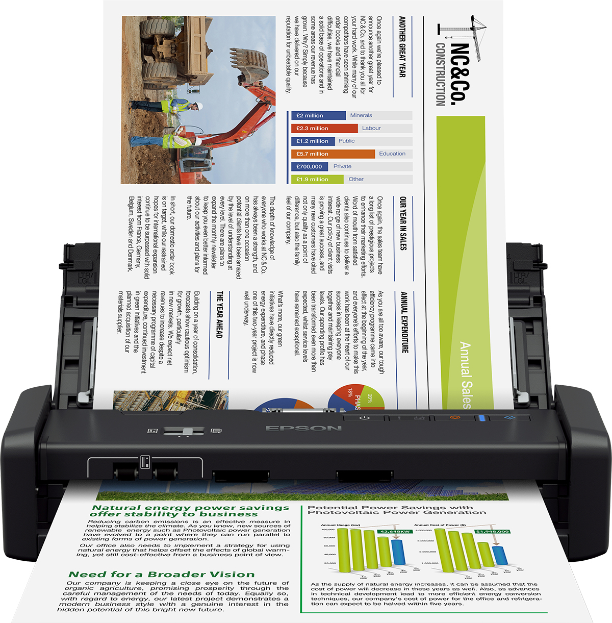 Epson WorkForce DS-360W, 215,9 x 1117,6 mm, 1200 x 1200 DPI, 25 Seiten pro Minute, 25 Seiten pro Min