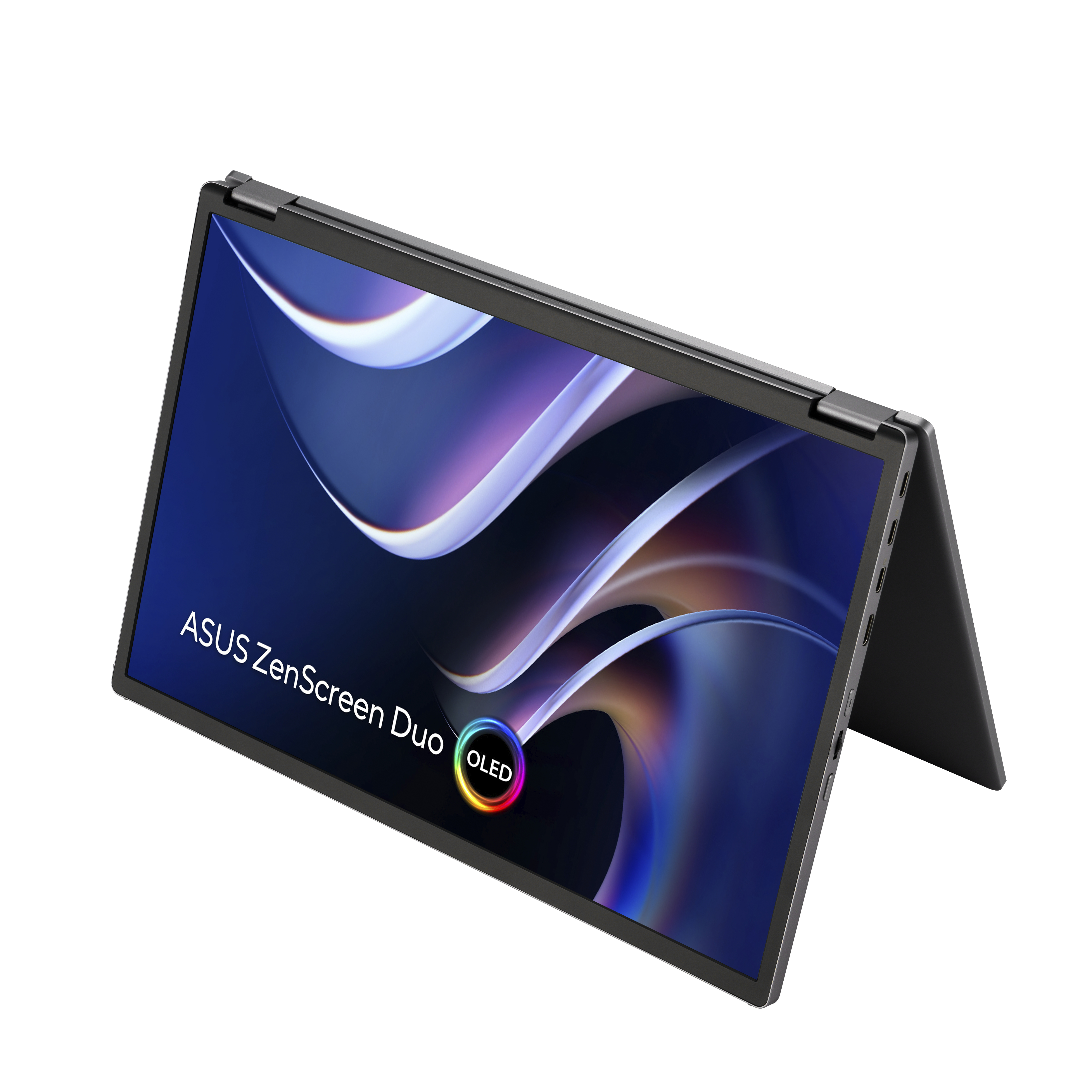ASUS ZenScreen Duo OLED MQ149CD, 2x 14" WUXGA OLED, 60Hz, 1ms, 400nits, 1x Mini HDMI, 2x USB-C m. DP