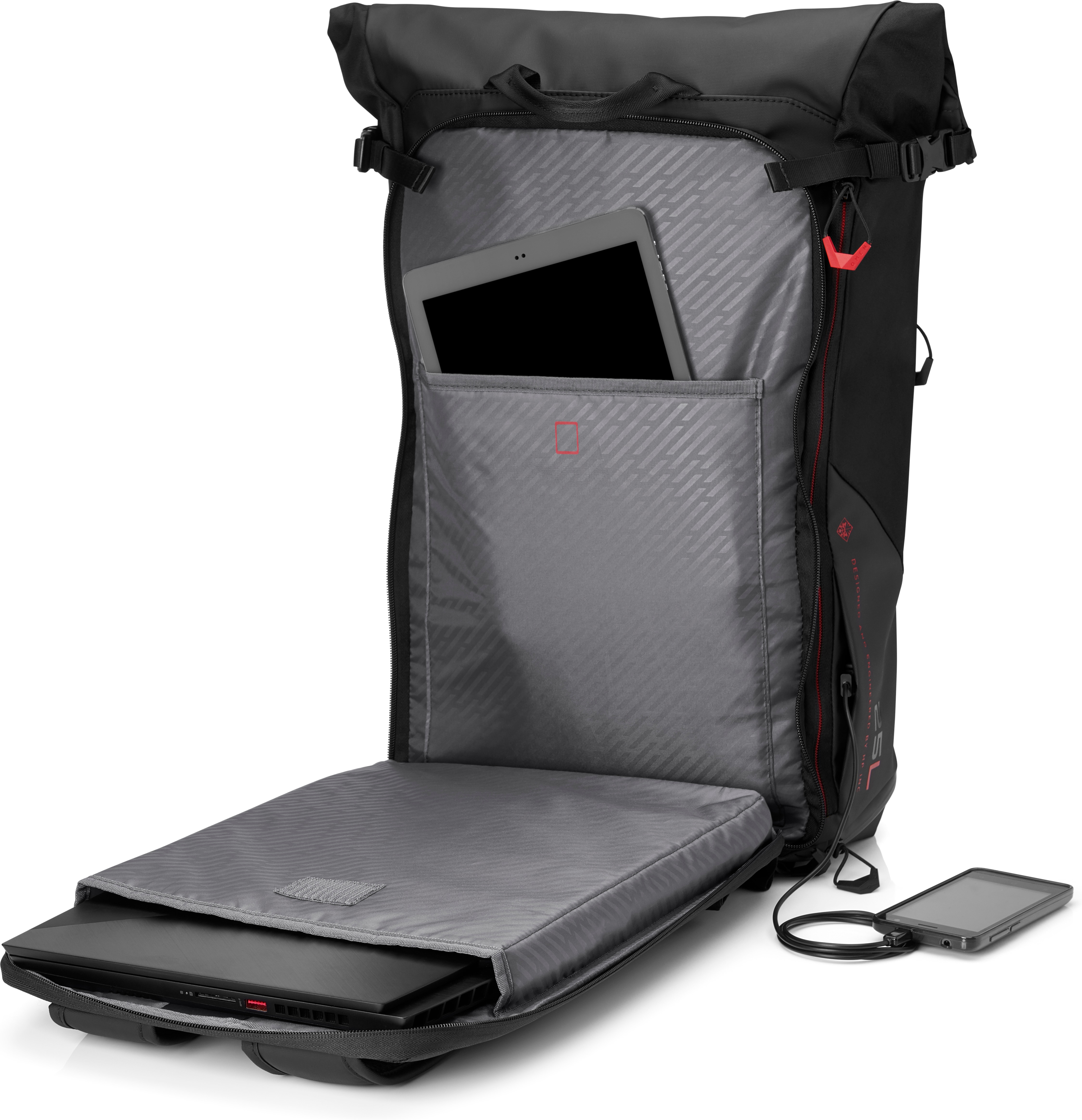 HP OMEN Transceptor 15 Rolltop Rucksack, Rucksack, 39,6 cm (15.6"), Schultergurt, 1,15 kg
