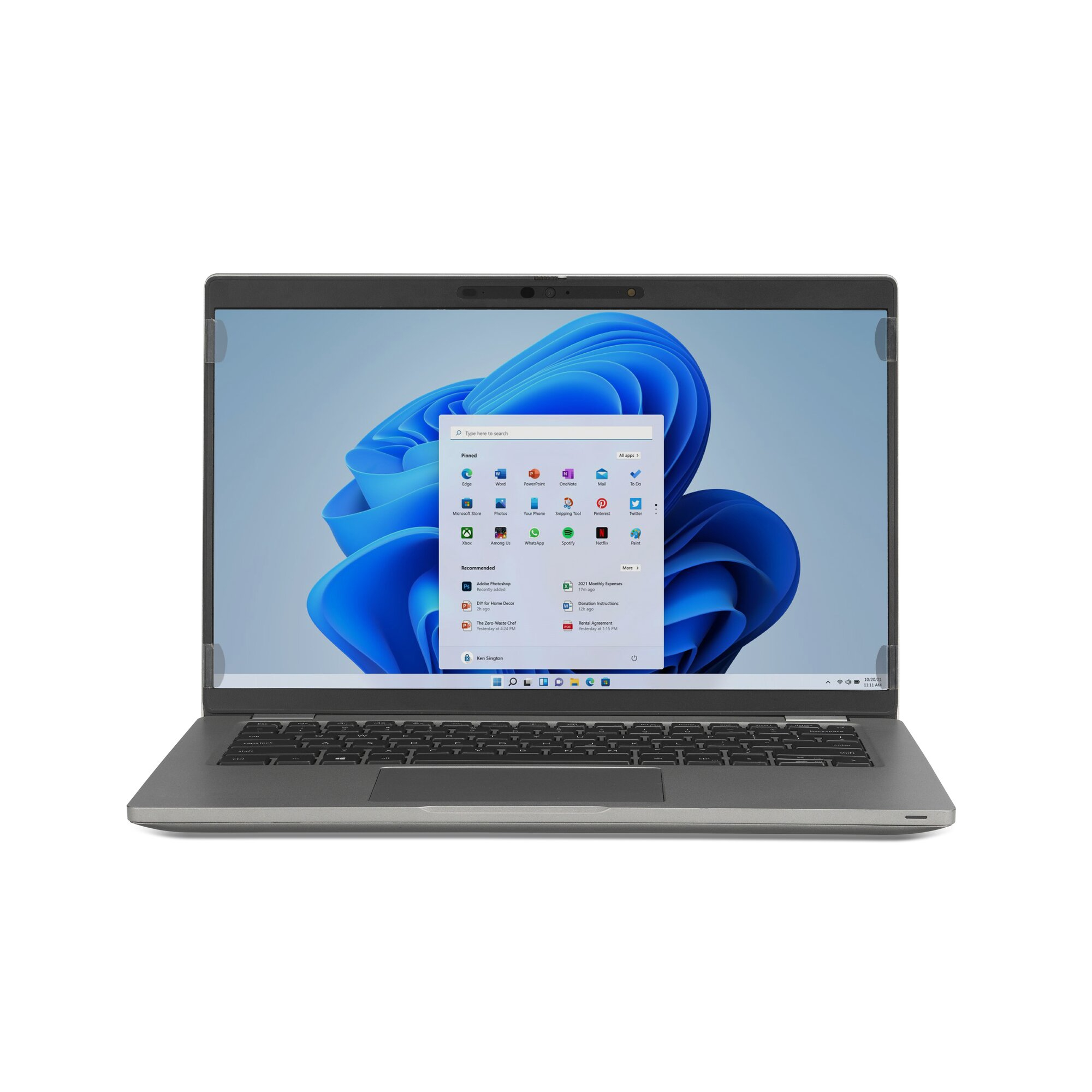 Kensington Blickschutzfilter für Notebook - 2-Wege - abnehmbar - 39,6 cm Breitbild (15,6" Breitbild)