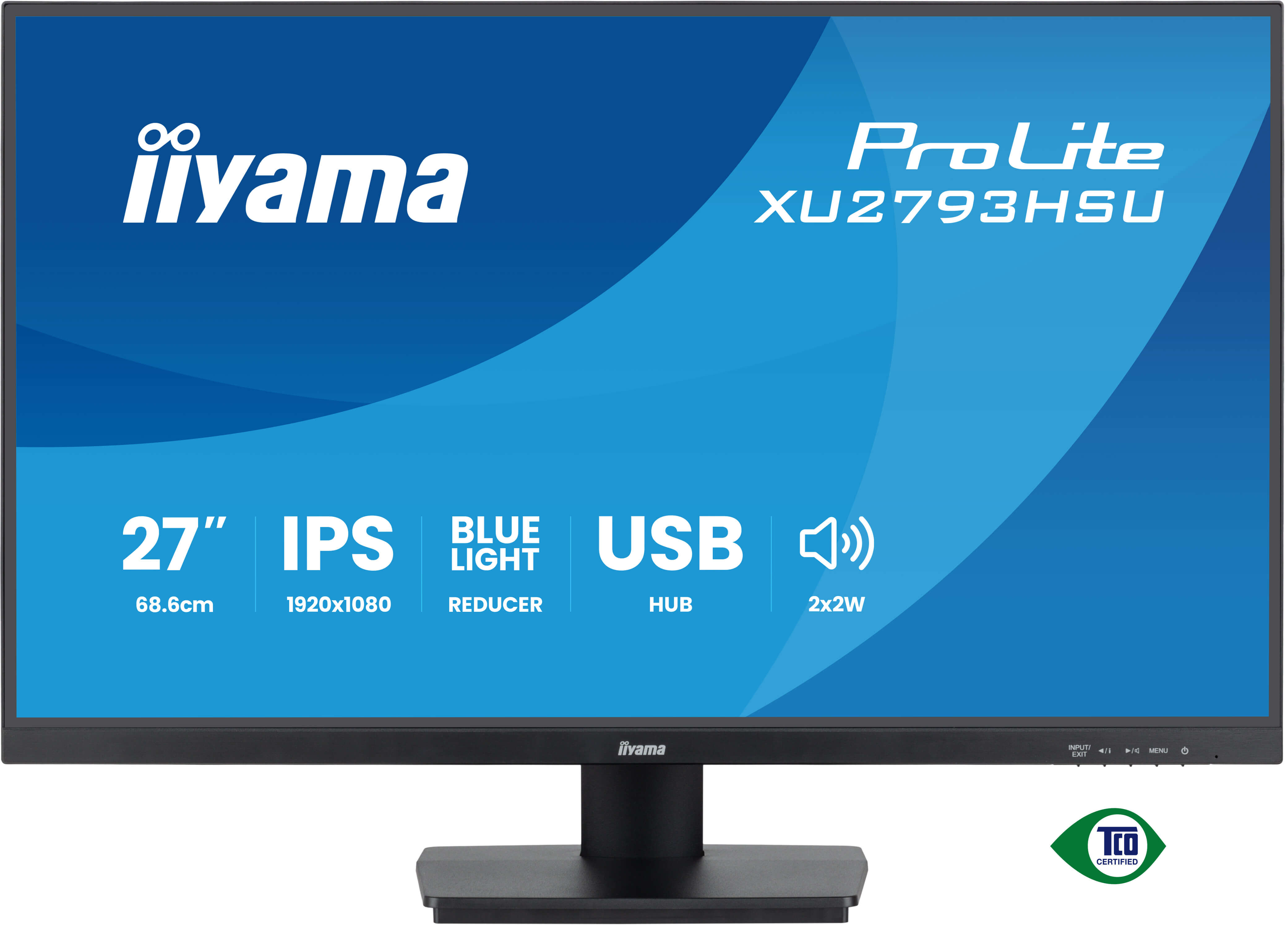 iiyama ProLite XU2793HSU-B7 Monitor 68.5cm (27") Full HD, IPS, 1ms, HDMI, Displayport