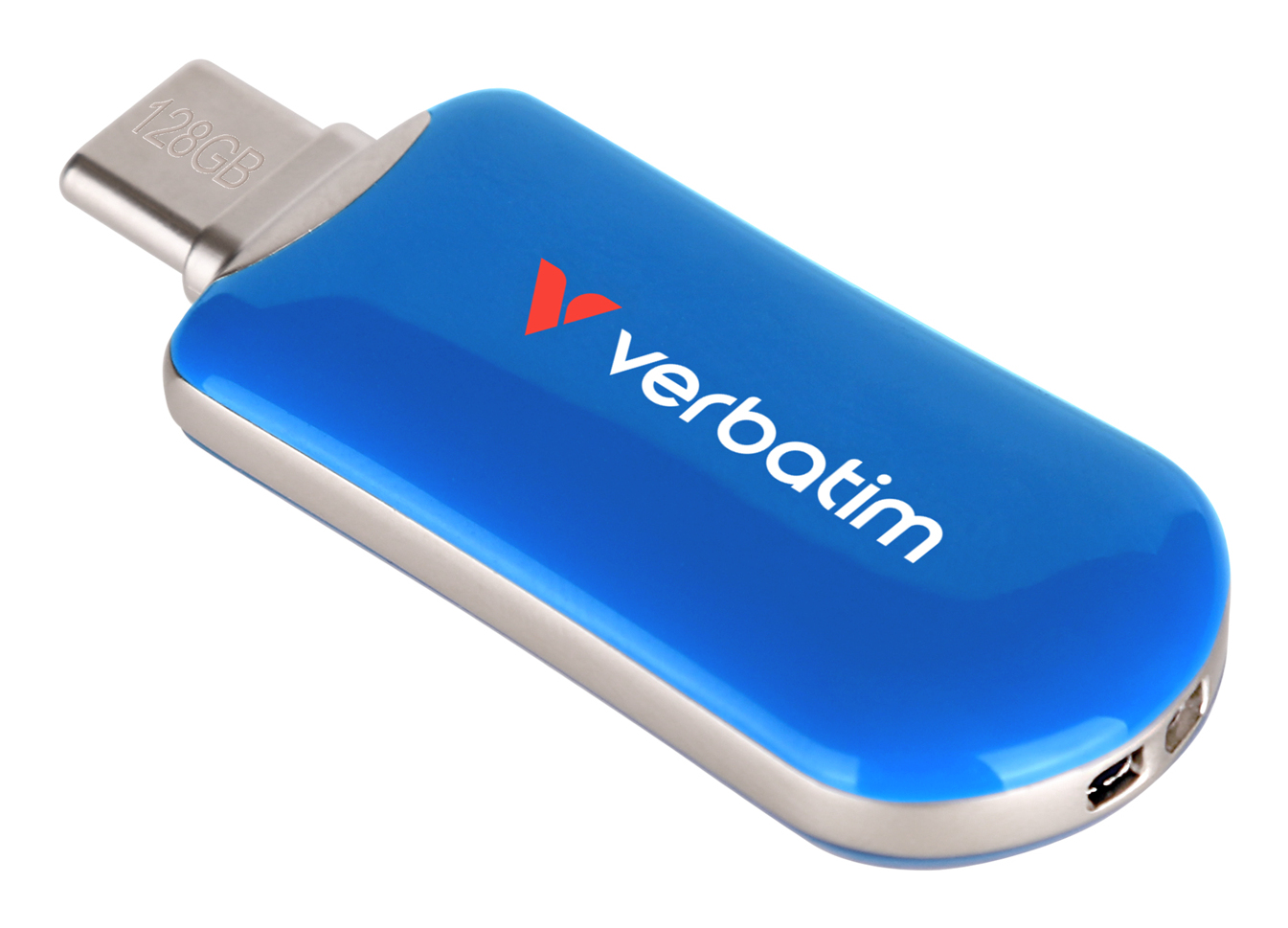 Verbatim 30233, 128 GB, USB Typ-C, 3.2 Gen 1 (3.1 Gen 1), 100 MB/s, Ohne Deckel, Blau