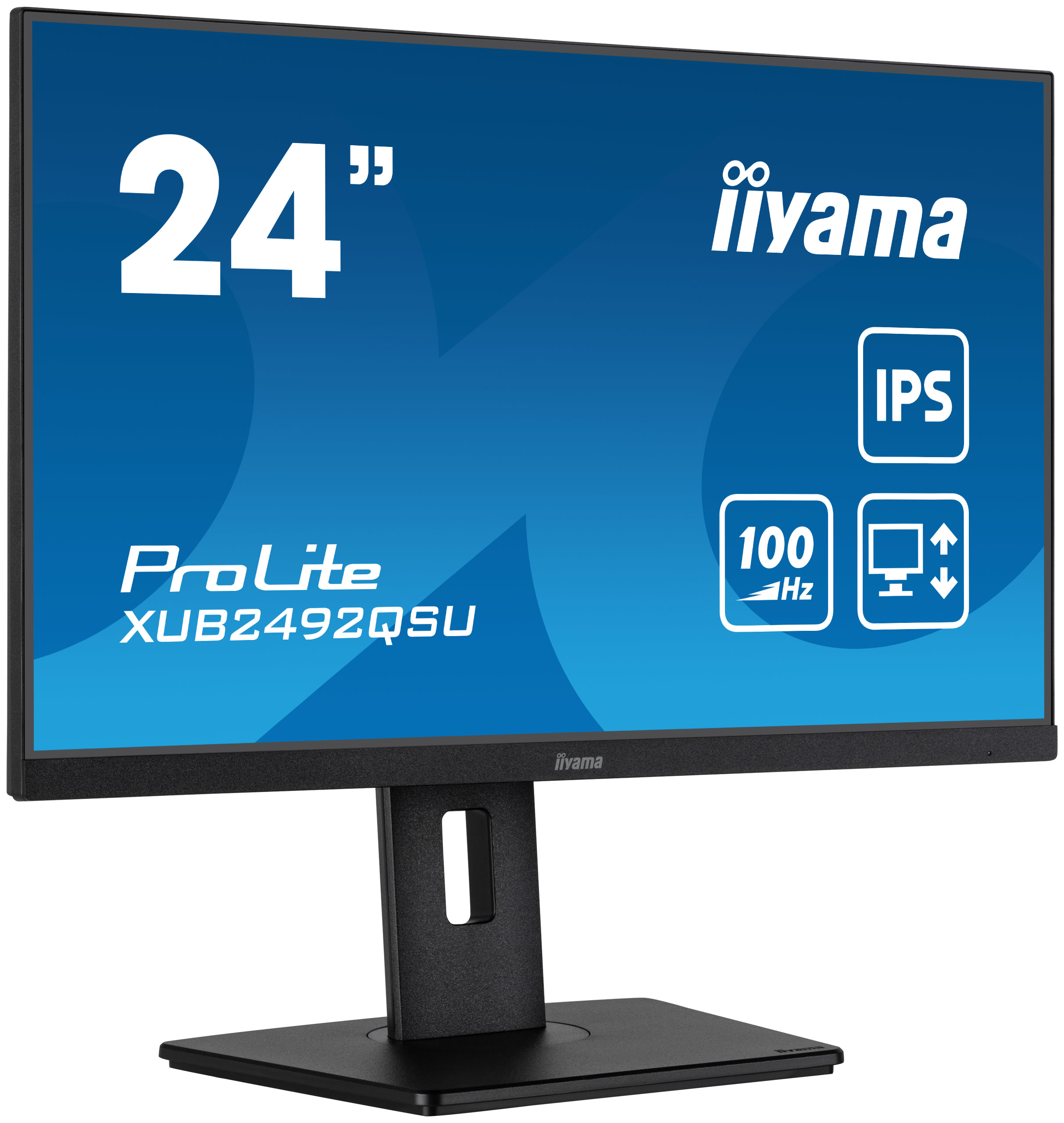 iiyama ProLite XUB2492QSU-B1 Monitor 60.5cm (23.8") WQHD, IPS, 0.5ms, HDMI, Displayport, USB