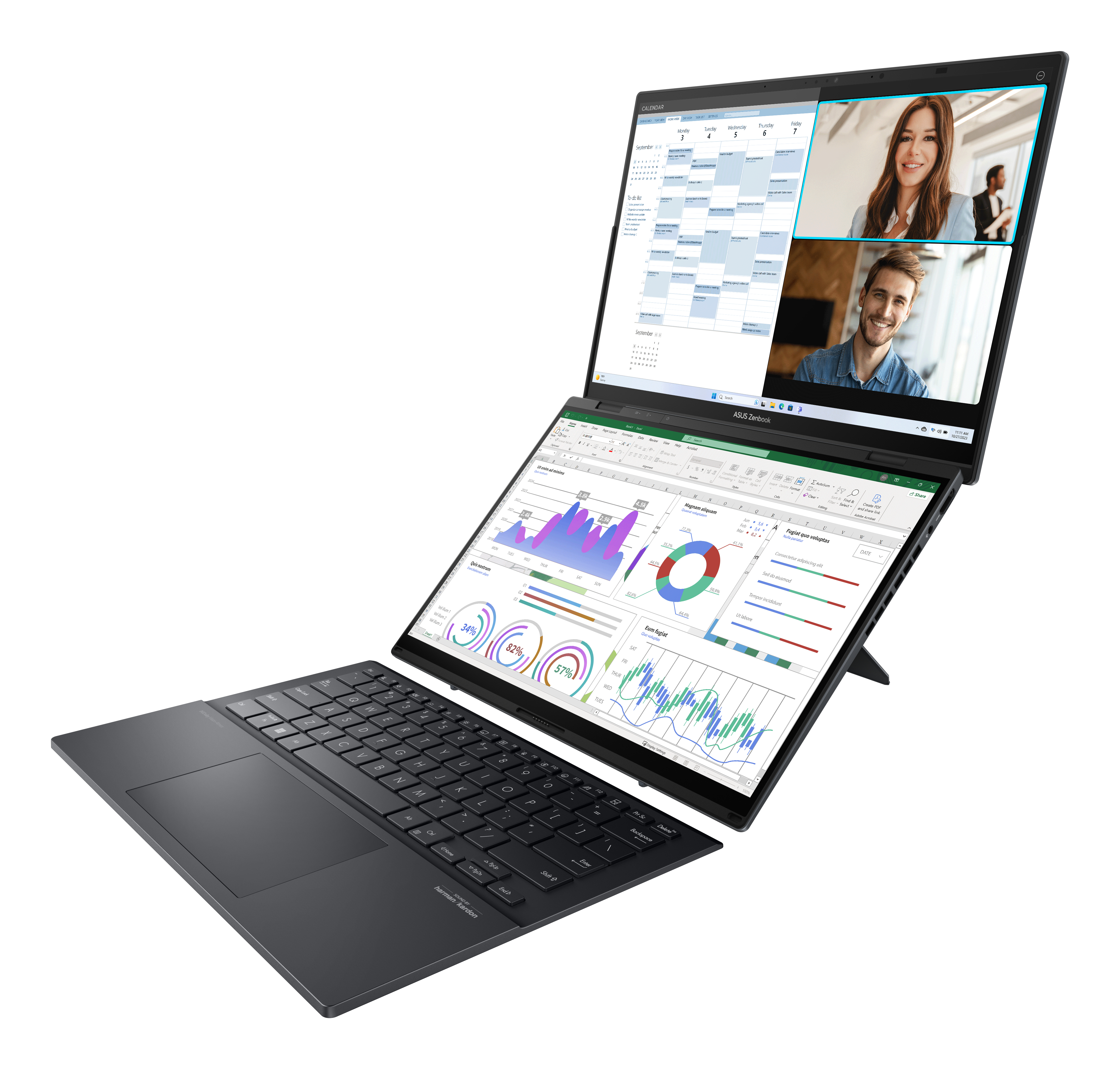 ASUS Zenbook Duo UX8406MA-QL308X, 14" WUXGA Touch, Core Ultra 7 155H, 16GB, 1TB, Win11 Pro
