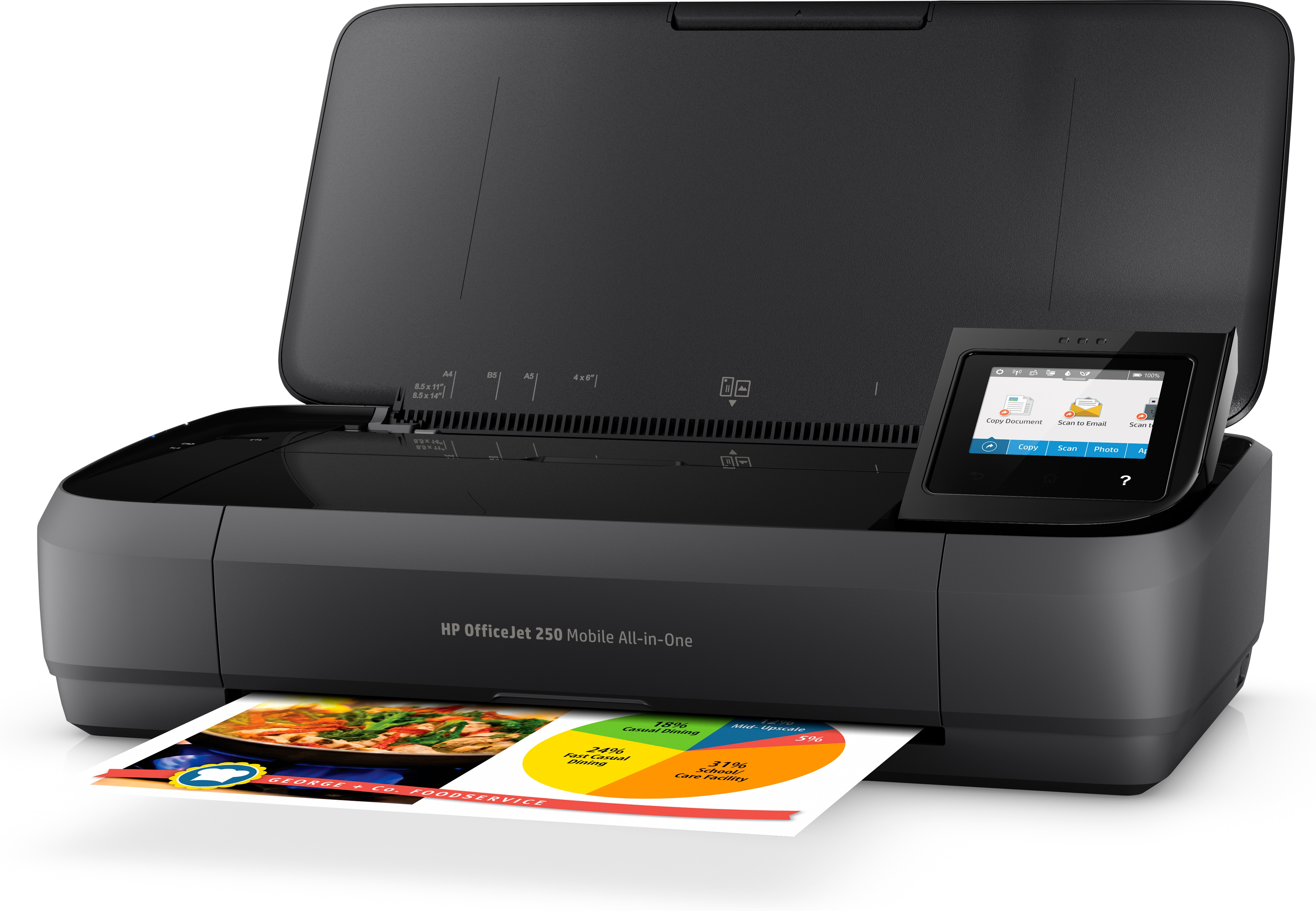 HP Officejet 250 Mobile All-in-One - Multifunktionsdrucker - Farbe - Tintenstrahl - Legal (216 x 356