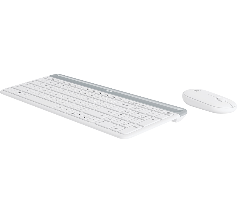 Logitech MK470 Slim Wireless Keyboard and Mouse Combo weiß, USB, DE