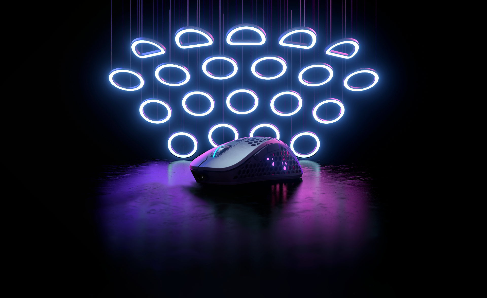 Cherry Xtrfy M4 RGB - Maus - ergonomisch - optisch - kabellos - 2.4 GHz - kabelloser Empfänger (USB)